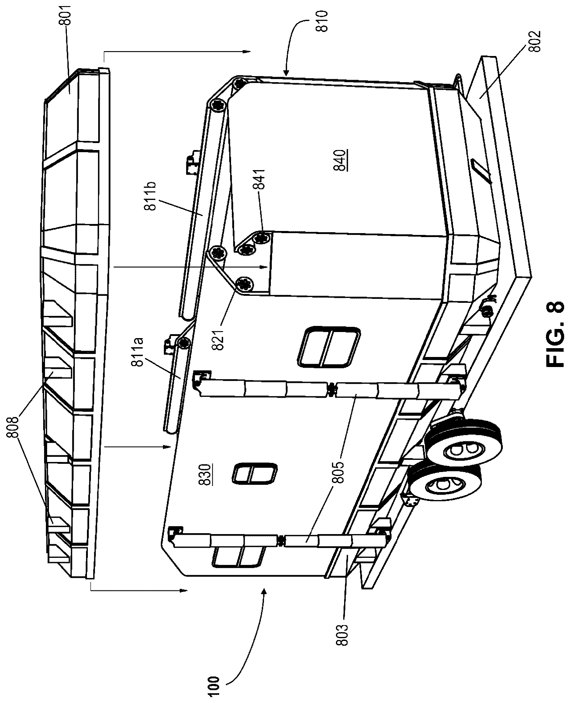 Patent US12611980 Figure 8 – Multi-purpose utility trailer