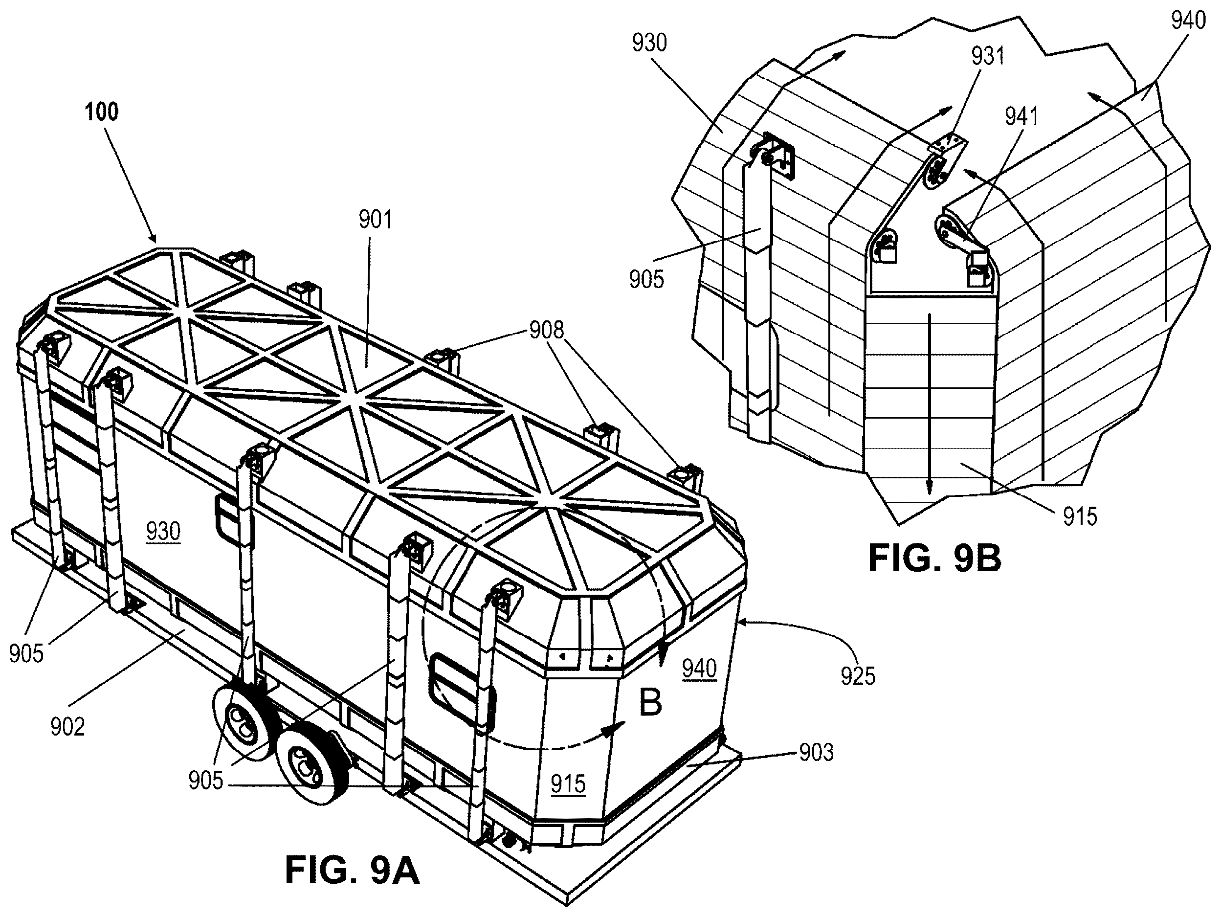 Patent US12611980 Figure 9 – Multi-purpose utility trailer