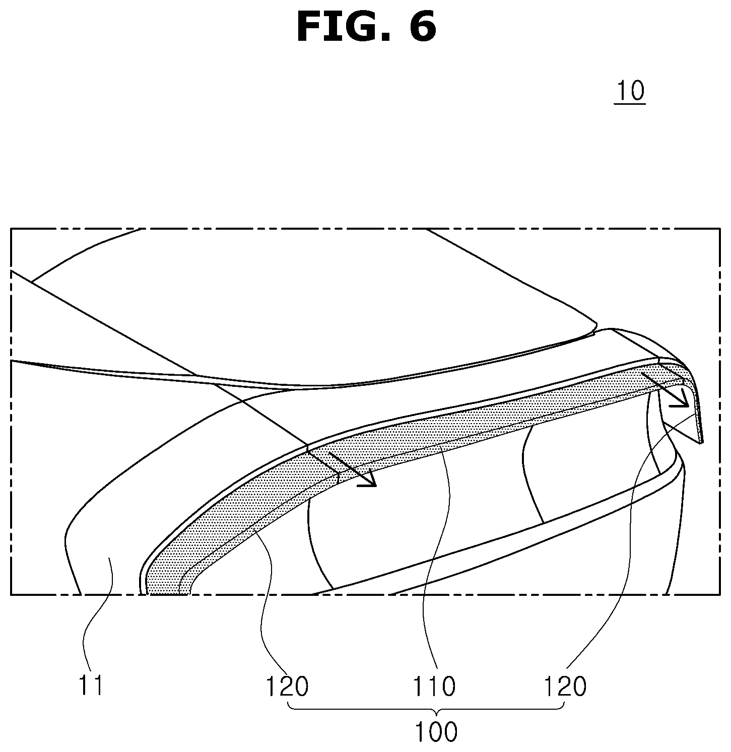 Patent US12611983 Figure 6 – Variable spoiler lighting apparatus for vehicle