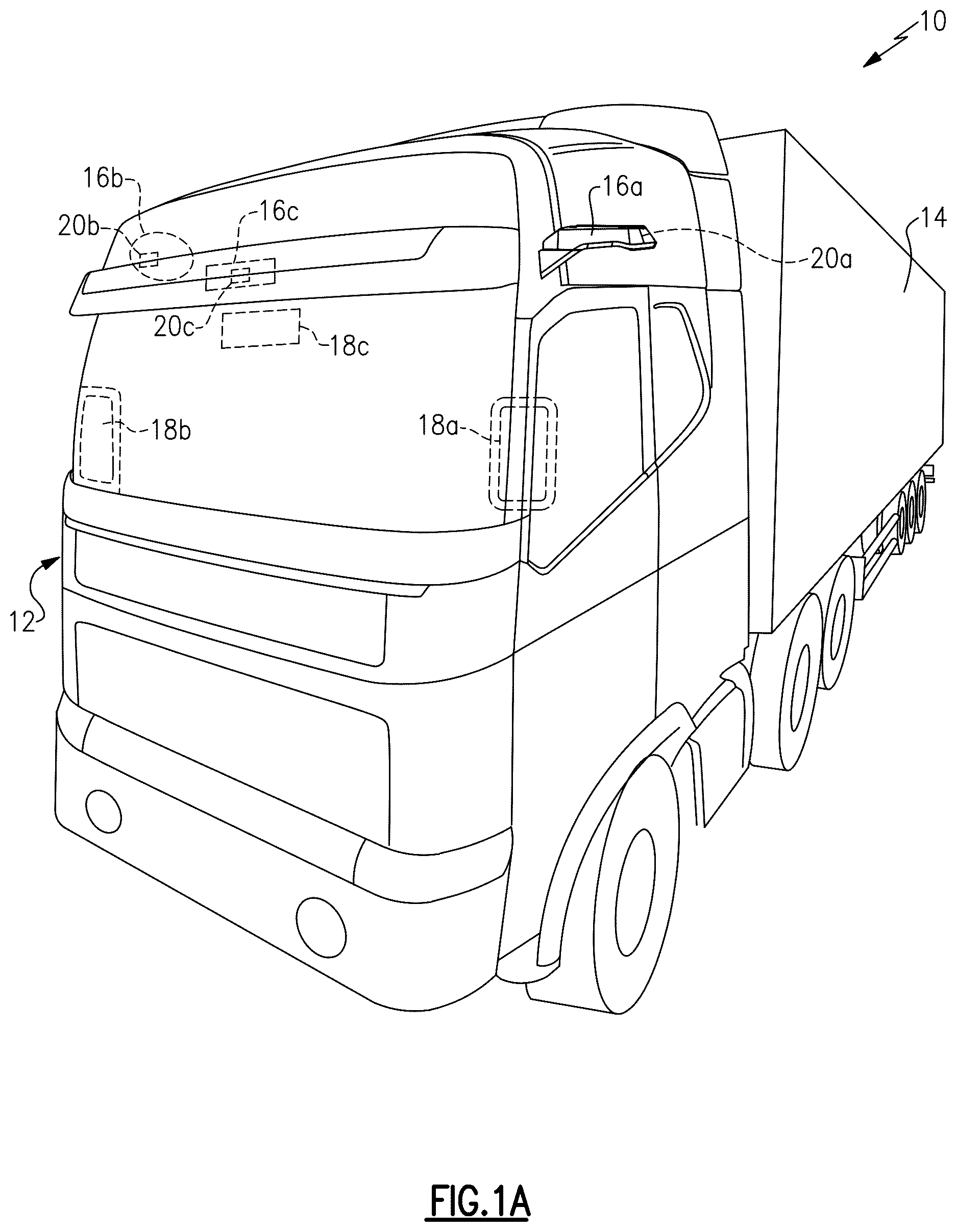 Patent US12611989 Figure 1 – Camera monitor system for commercial vehicles including wheel position estimation