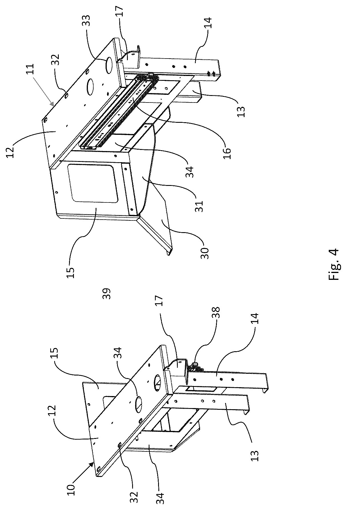 Patent US12611991 Figure 4 – Cargo deck for vehicle interior