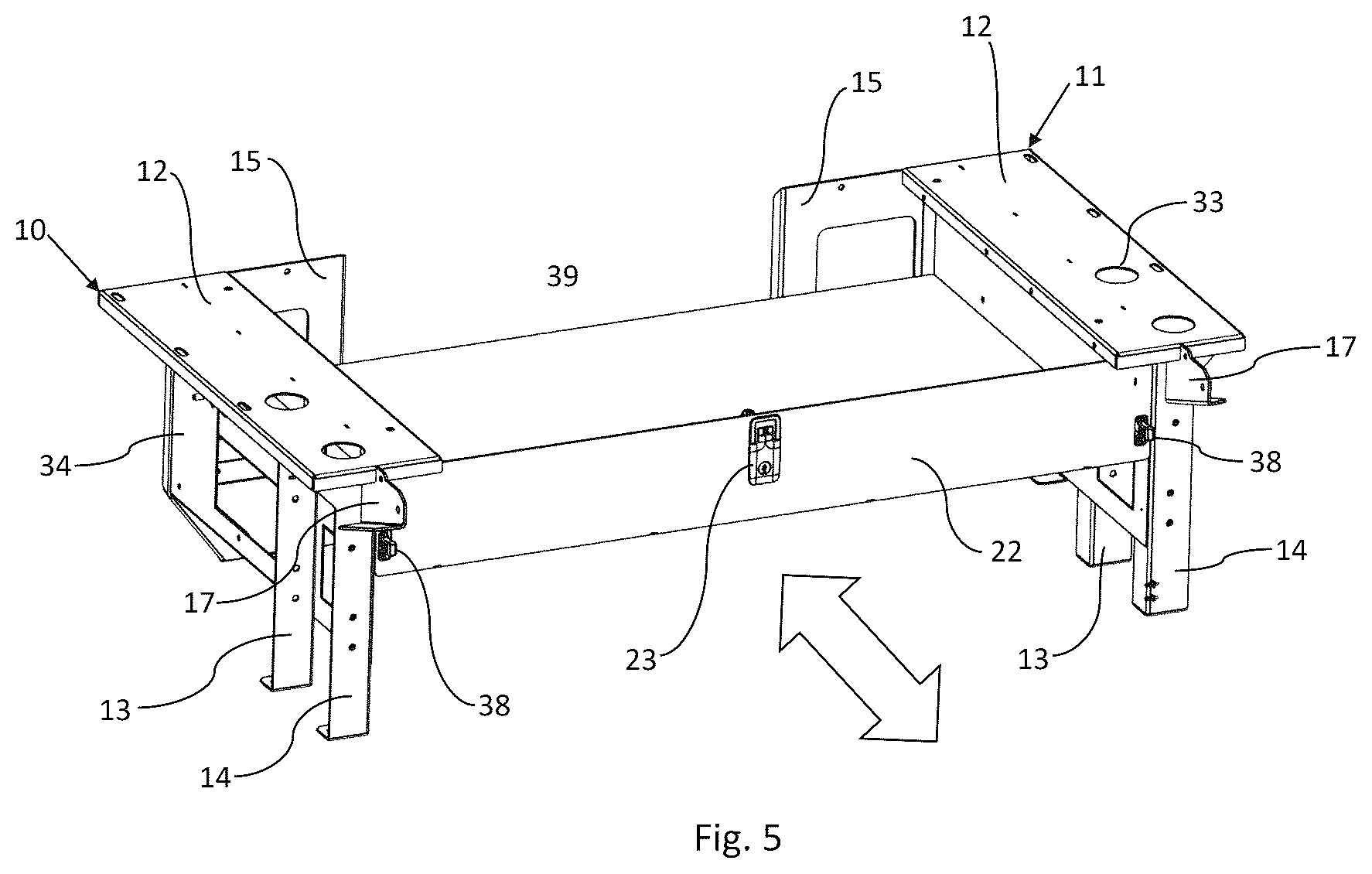 Patent US12611991 Figure 5 – Cargo deck for vehicle interior