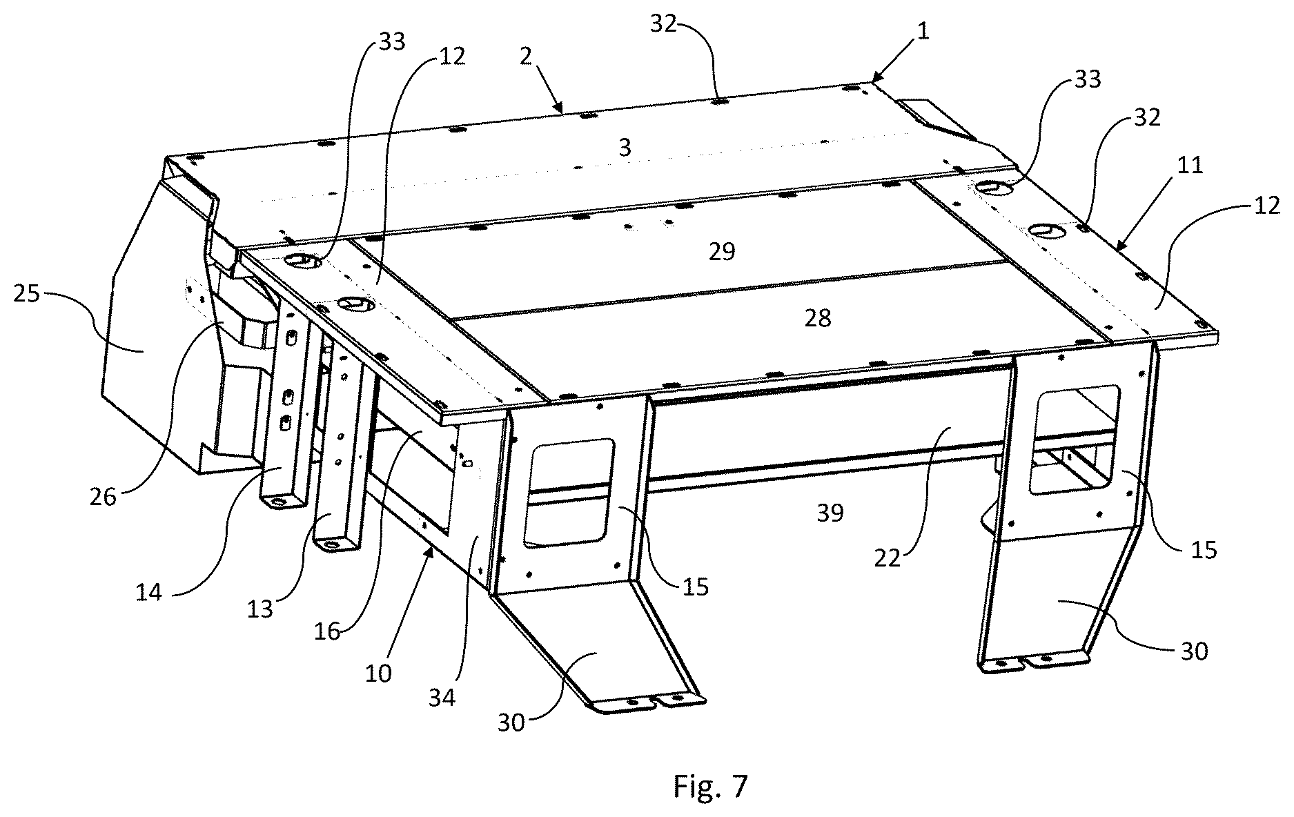 Patent US12611991 Figure 7 – Cargo deck for vehicle interior