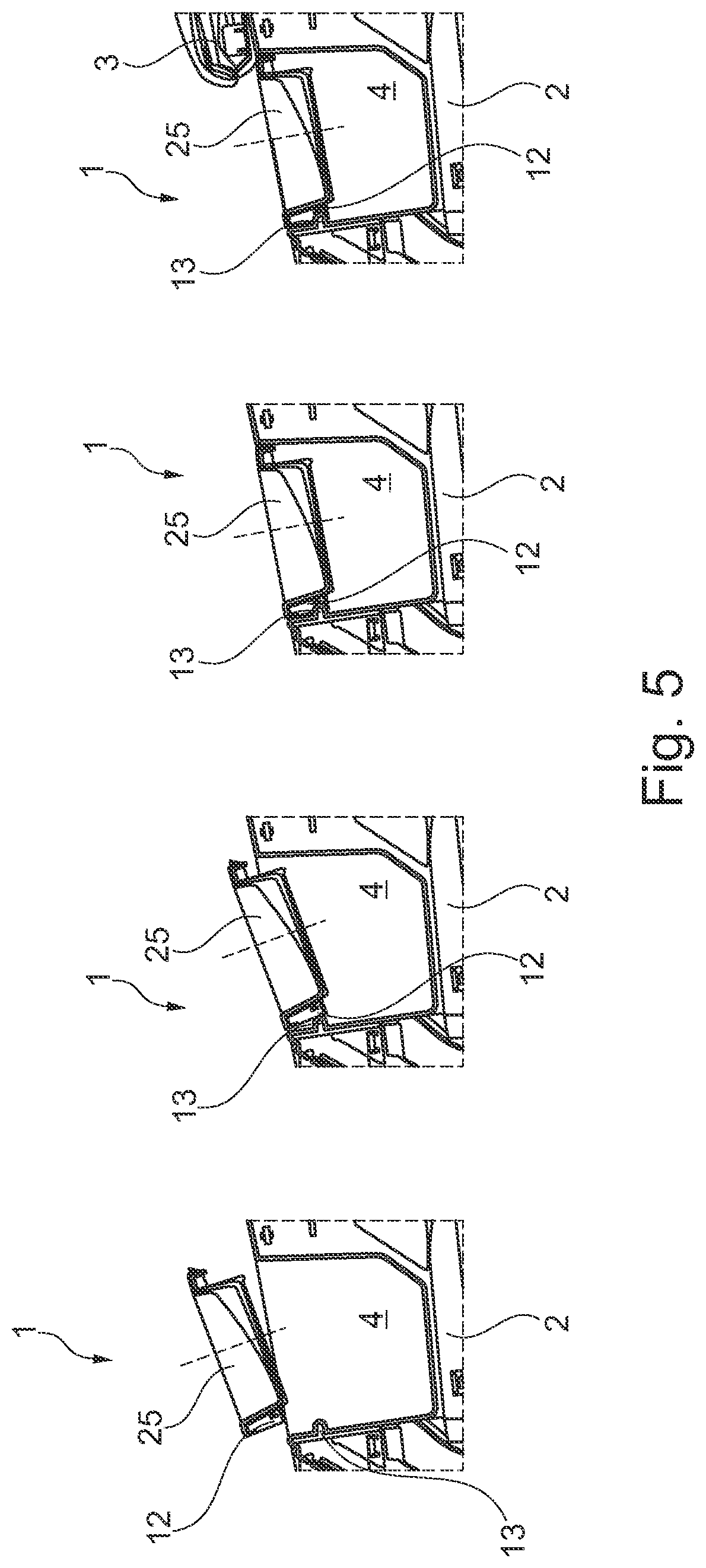 Patent US12611992 Figure 5 – Center console for a vehicle