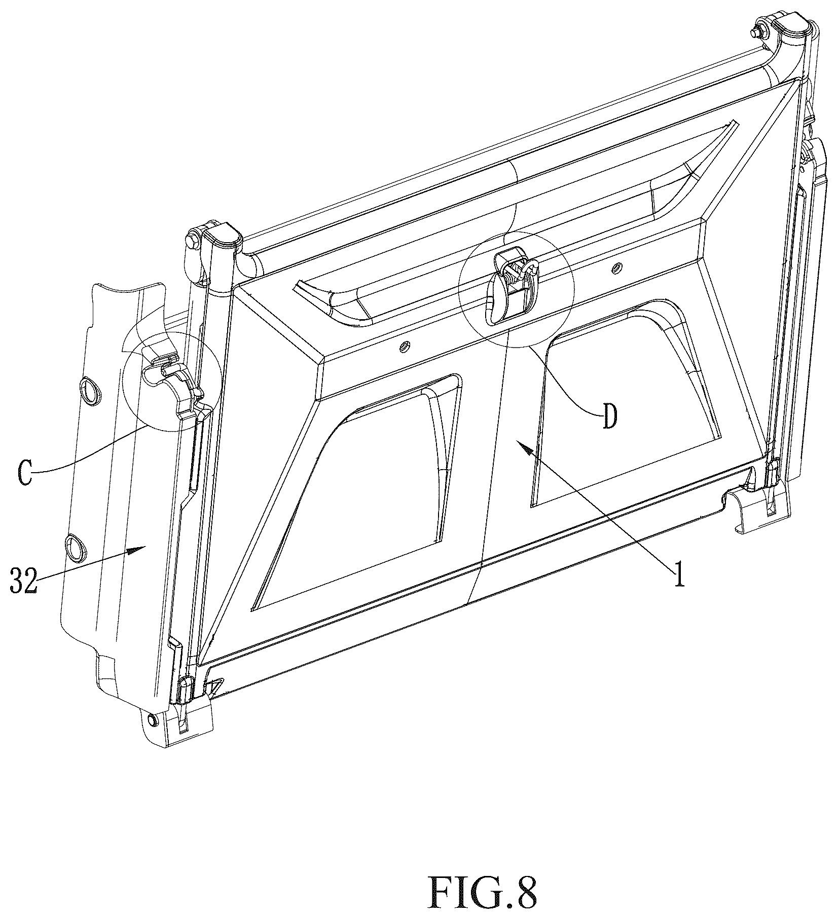 Patent US12611994 Figure 7 – Electric cart and foldable storage basket thereof