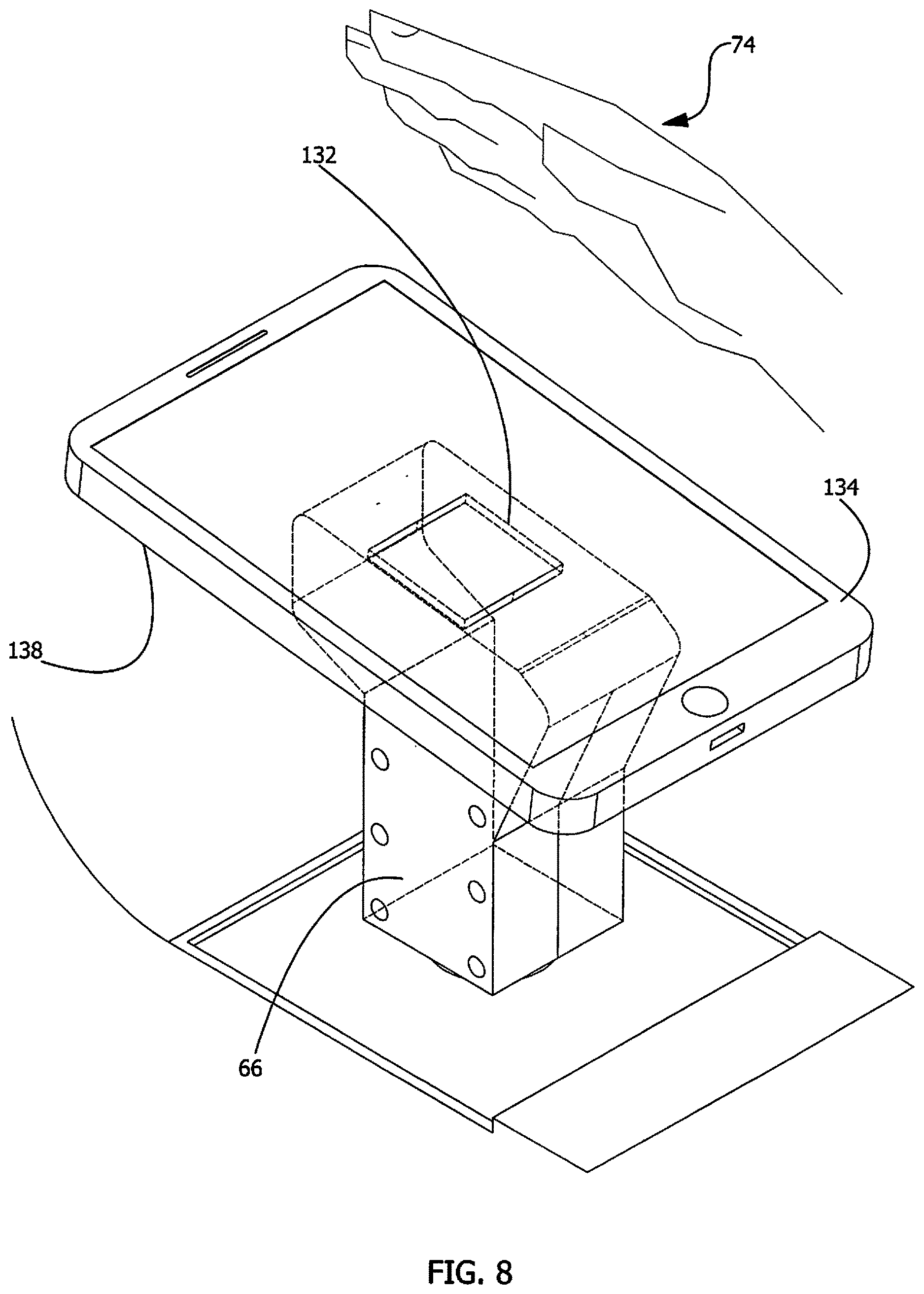 Patent US12611996 Figure 8 – Gearshift smartphone mount device
