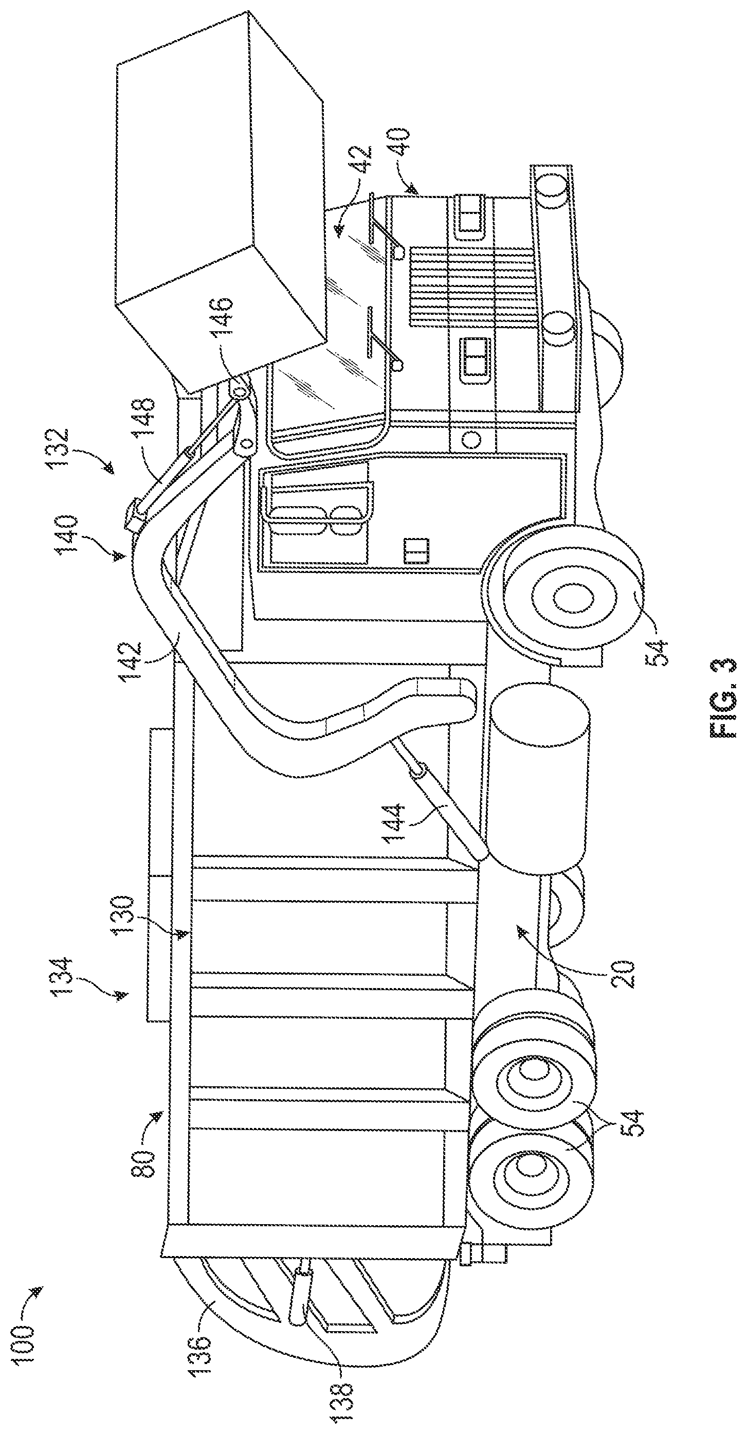 Patent US12612000 Figure 3 – Route planning based control of a refuse vehicle hydraulic system