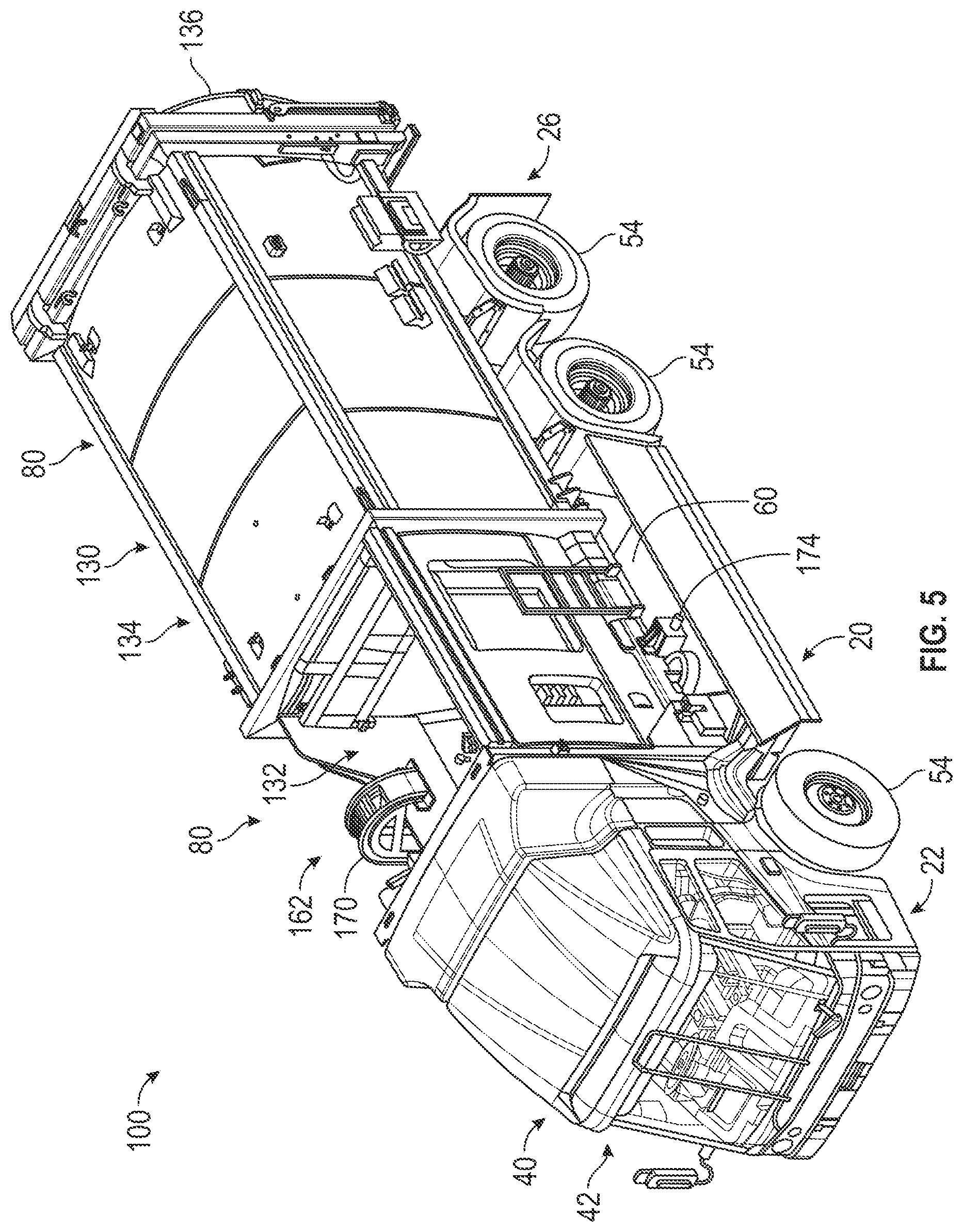 Patent US12612000 Figure 5 – Route planning based control of a refuse vehicle hydraulic system