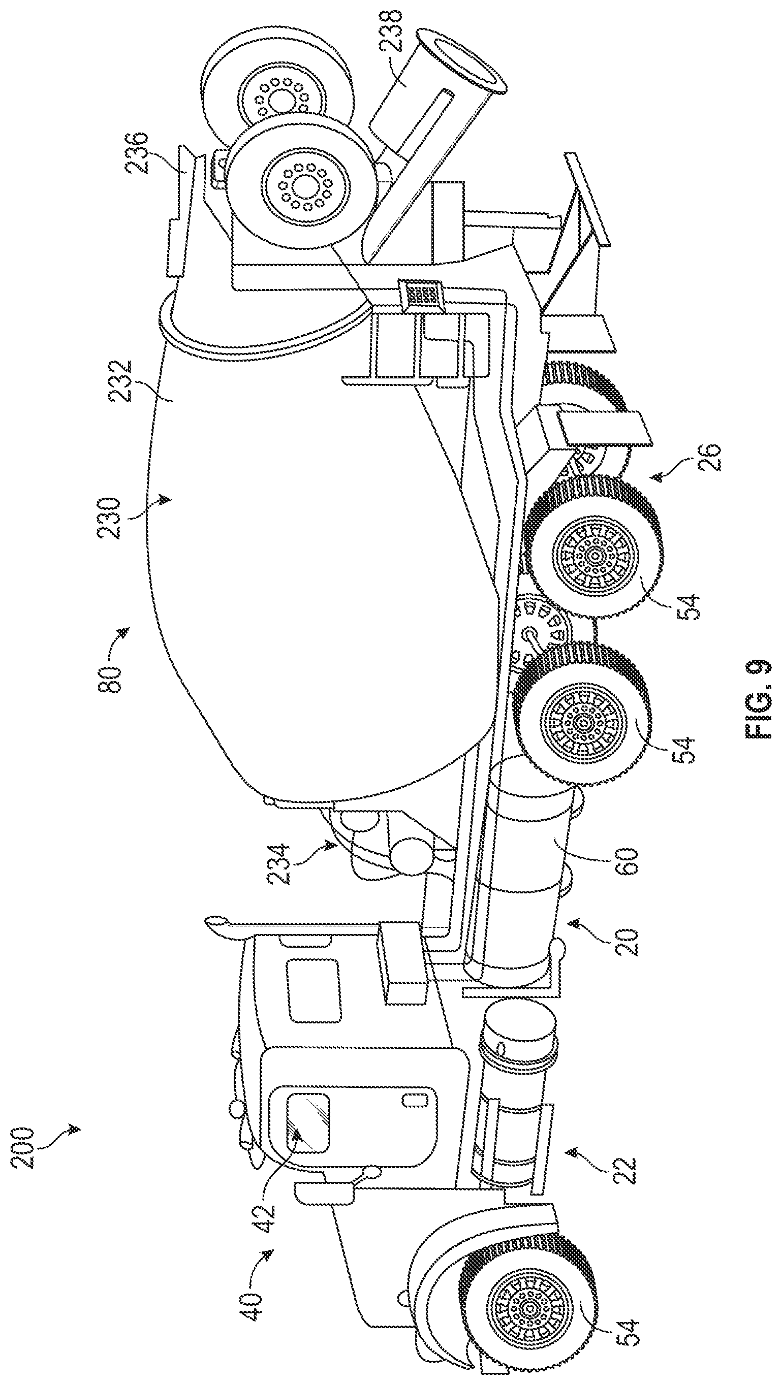 Patent US12612000 Figure 9 – Route planning based control of a refuse vehicle hydraulic system