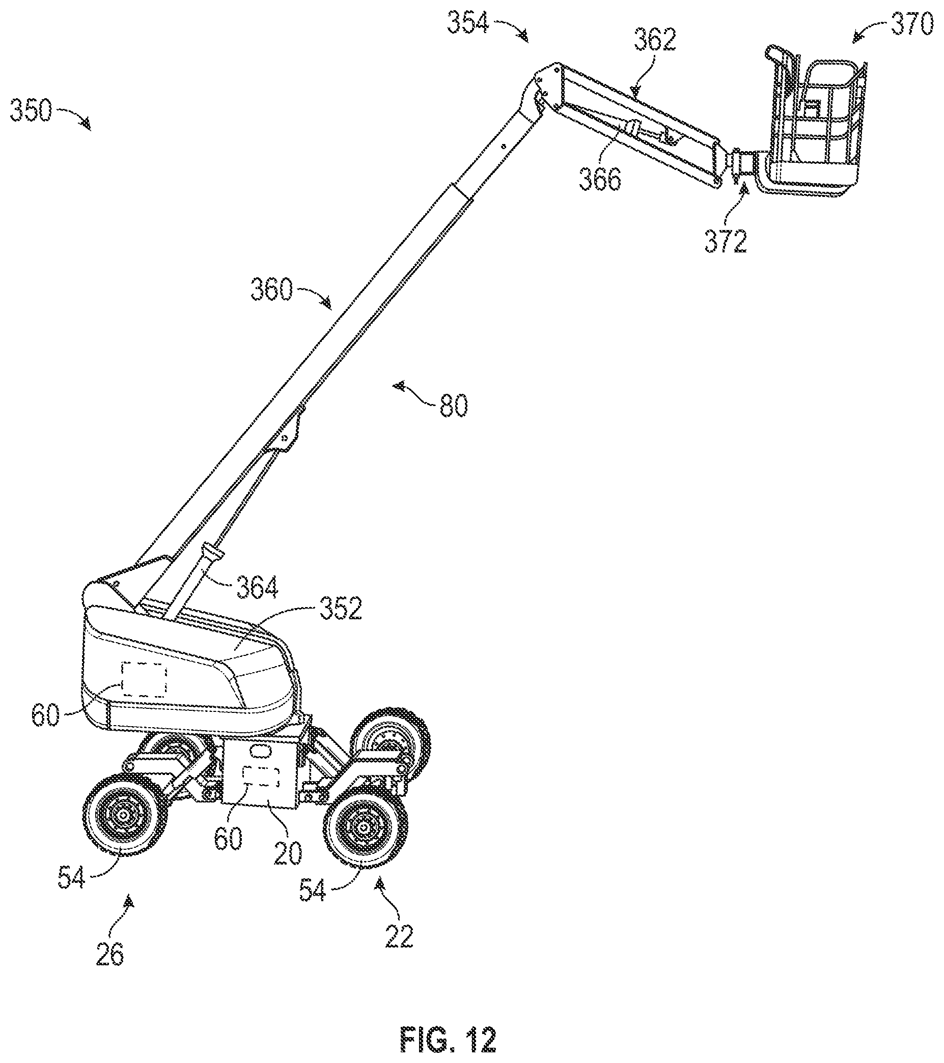 Patent US12612000 Figure 12 – Route planning based control of a refuse vehicle hydraulic system