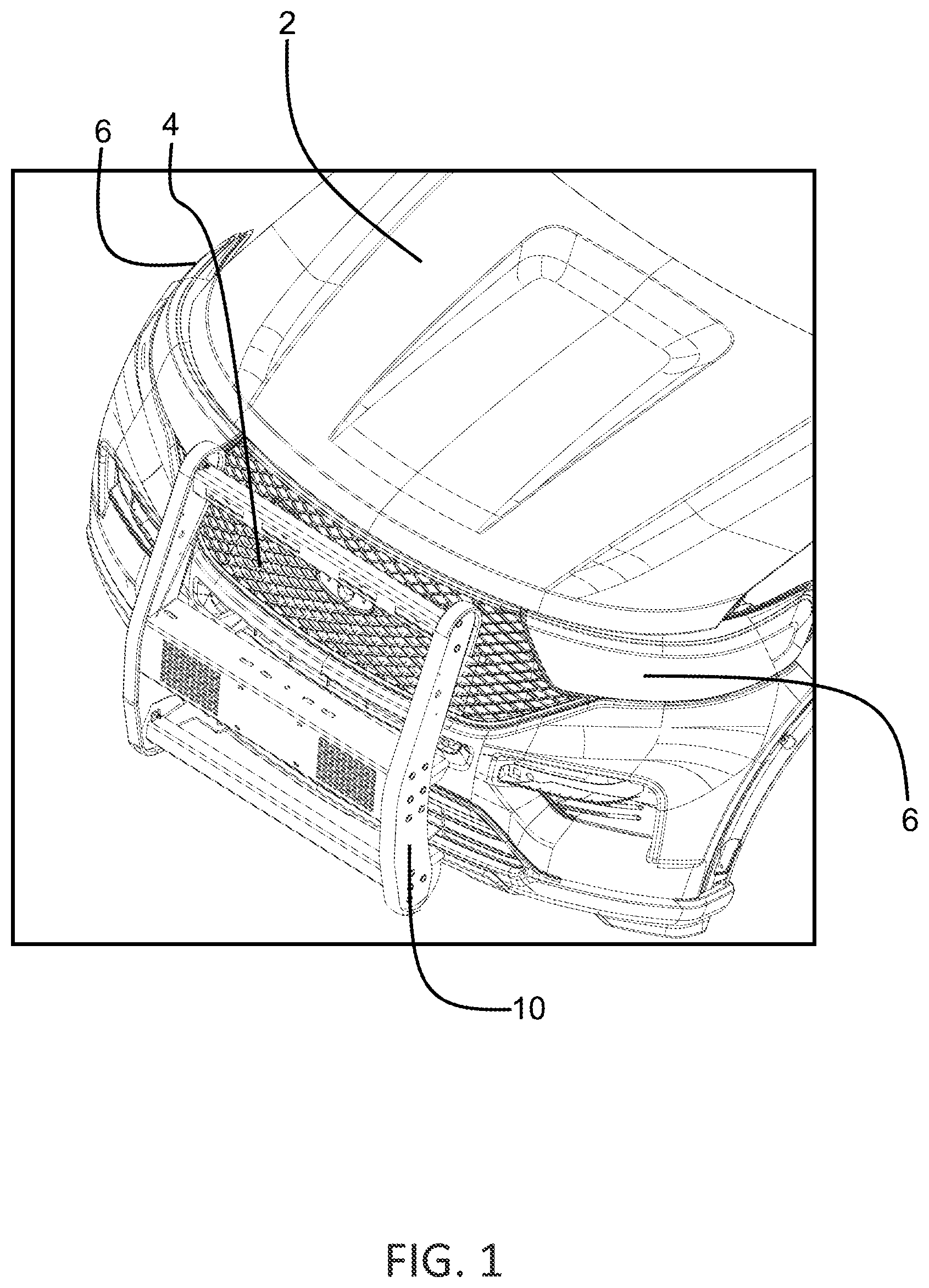 Patent US12612002 Figure 1 – Modular push bumper