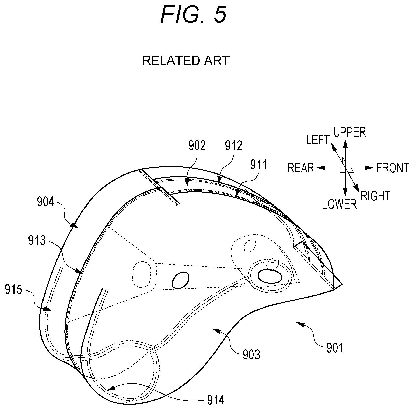Patent US12612005 Figure 5 – Three-dimensional air bag