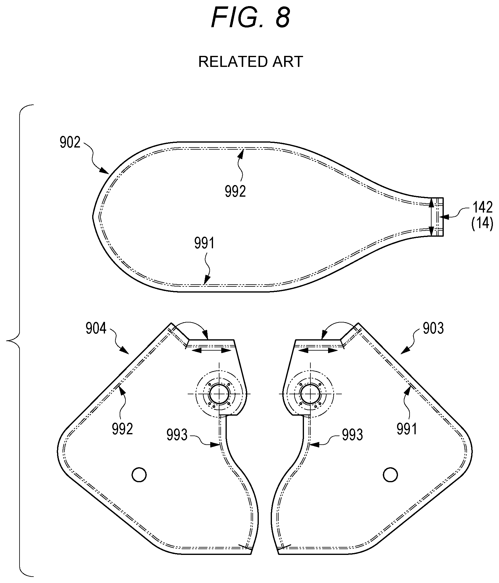 Patent US12612005 Figure 8 – Three-dimensional air bag
