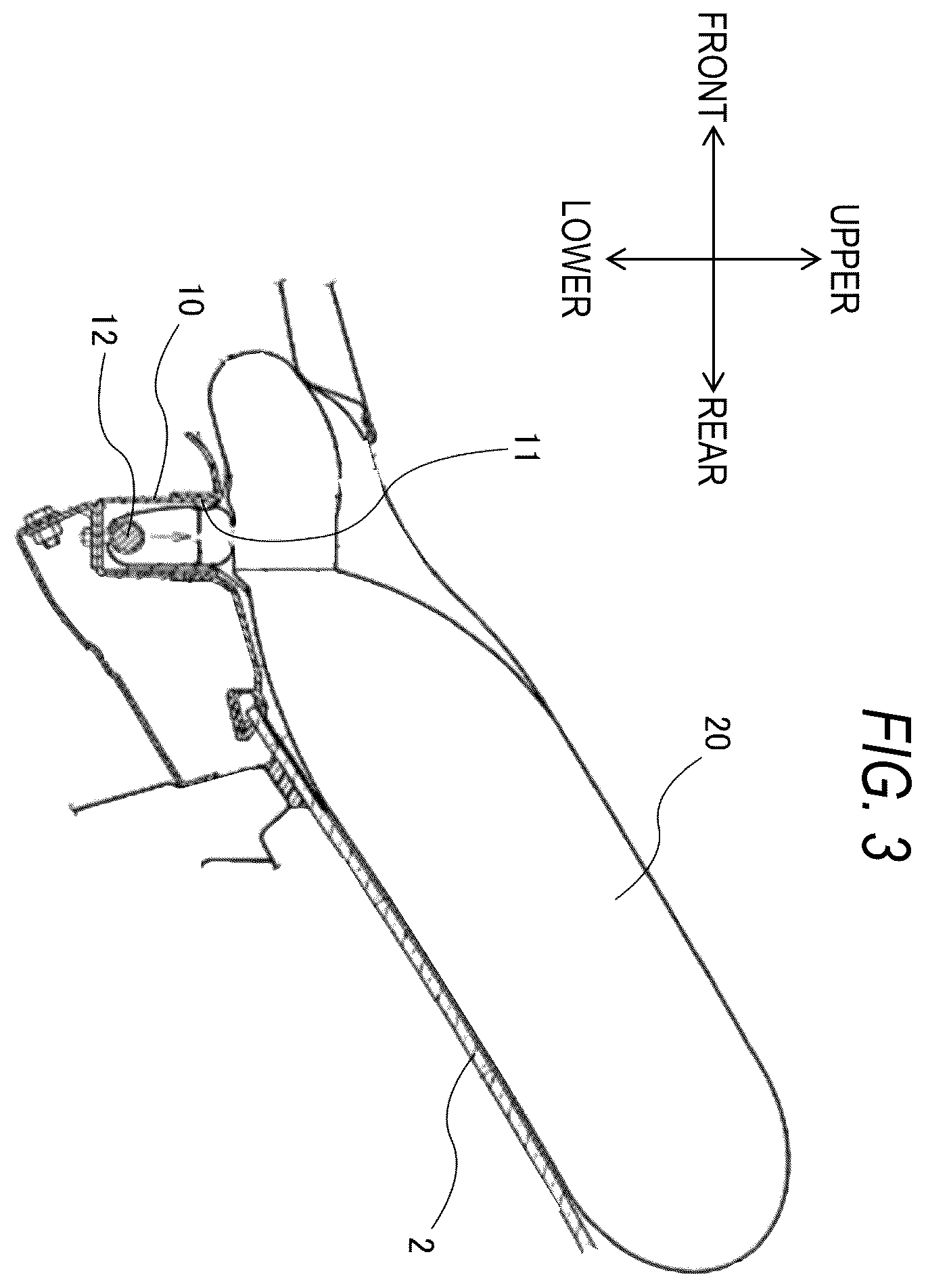 Patent US12612008 Figure 3 – Pedestrian protection airbag and pedestrian airbag device