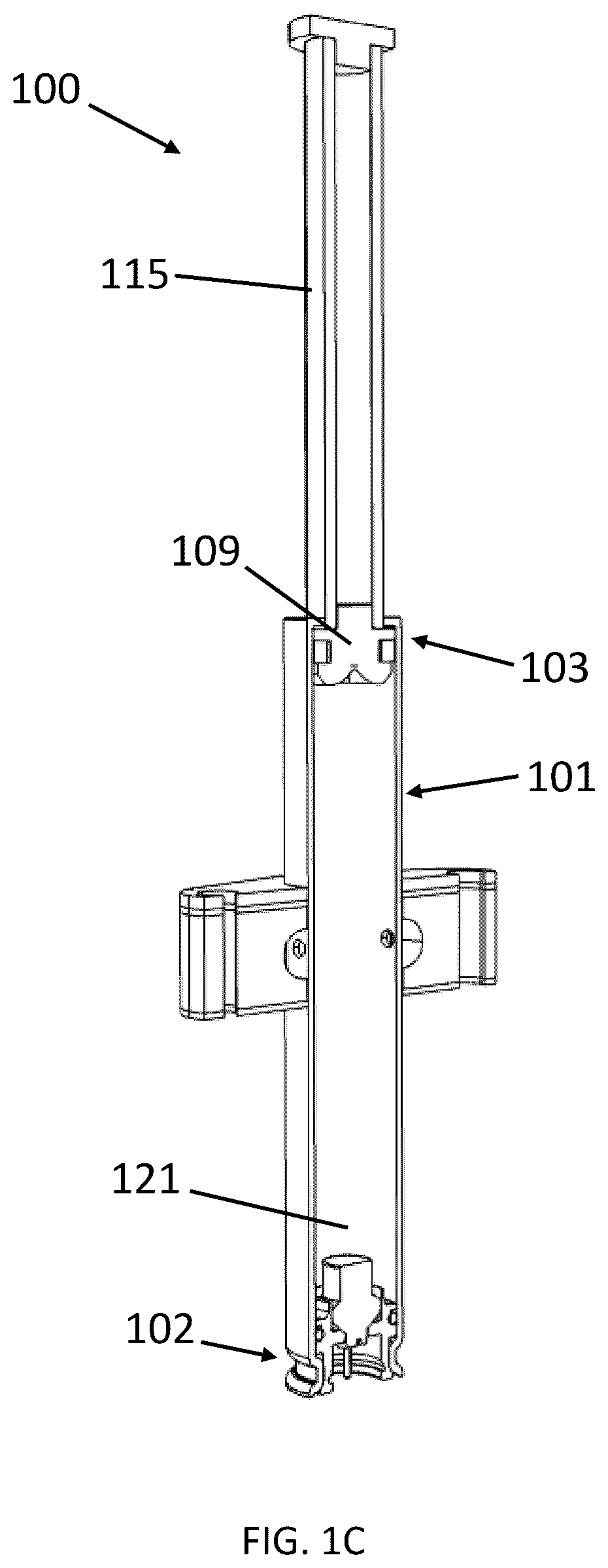 Patent US12612009 Figure 3 – Vehicle hood lifter and airbag assembly