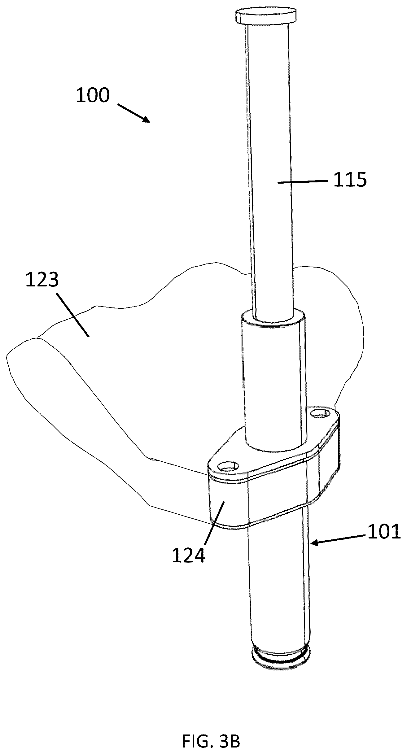 Patent US12612009 Figure 8 – Vehicle hood lifter and airbag assembly