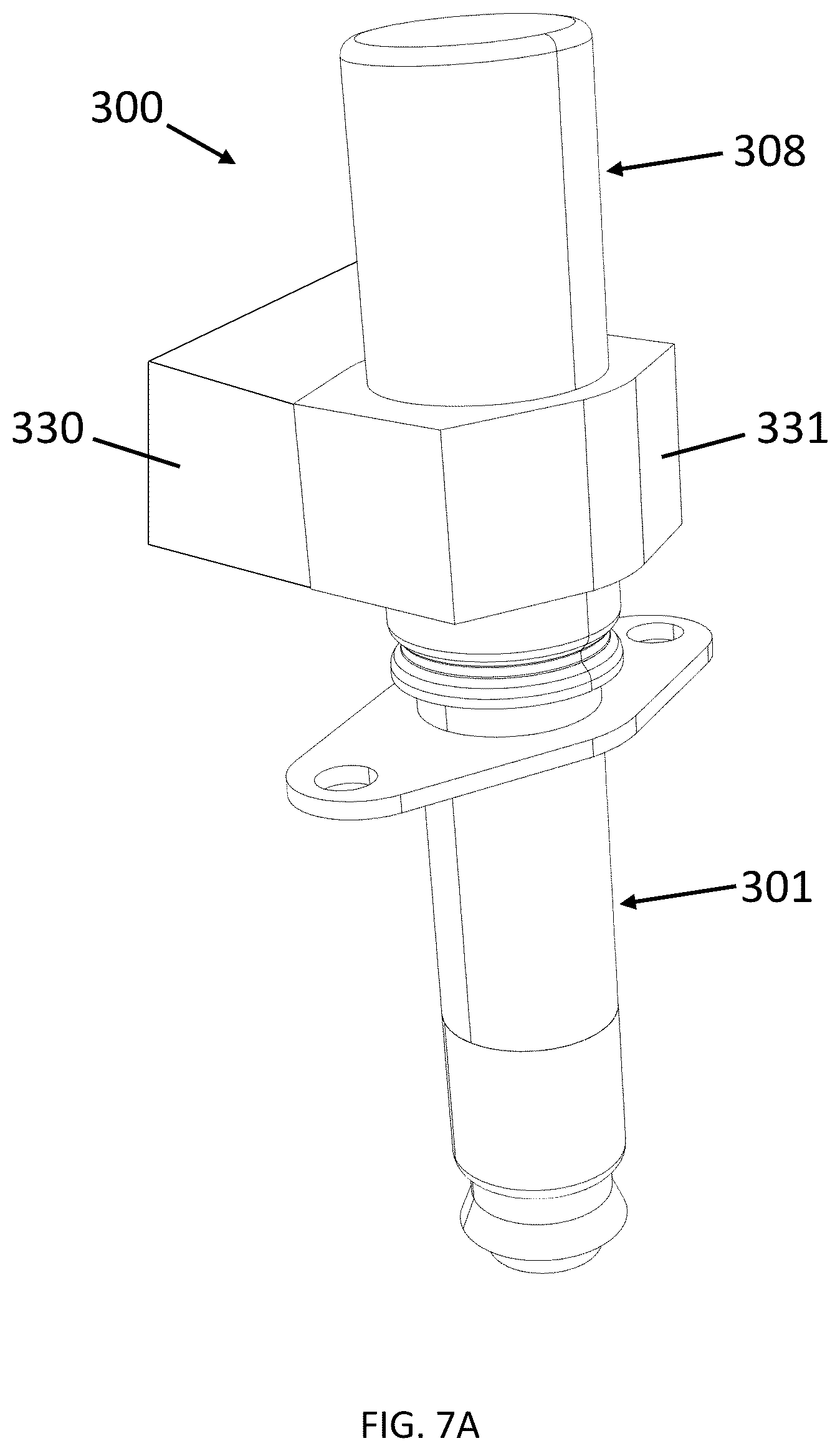 Patent US12612009 Figure 14 – Vehicle hood lifter and airbag assembly