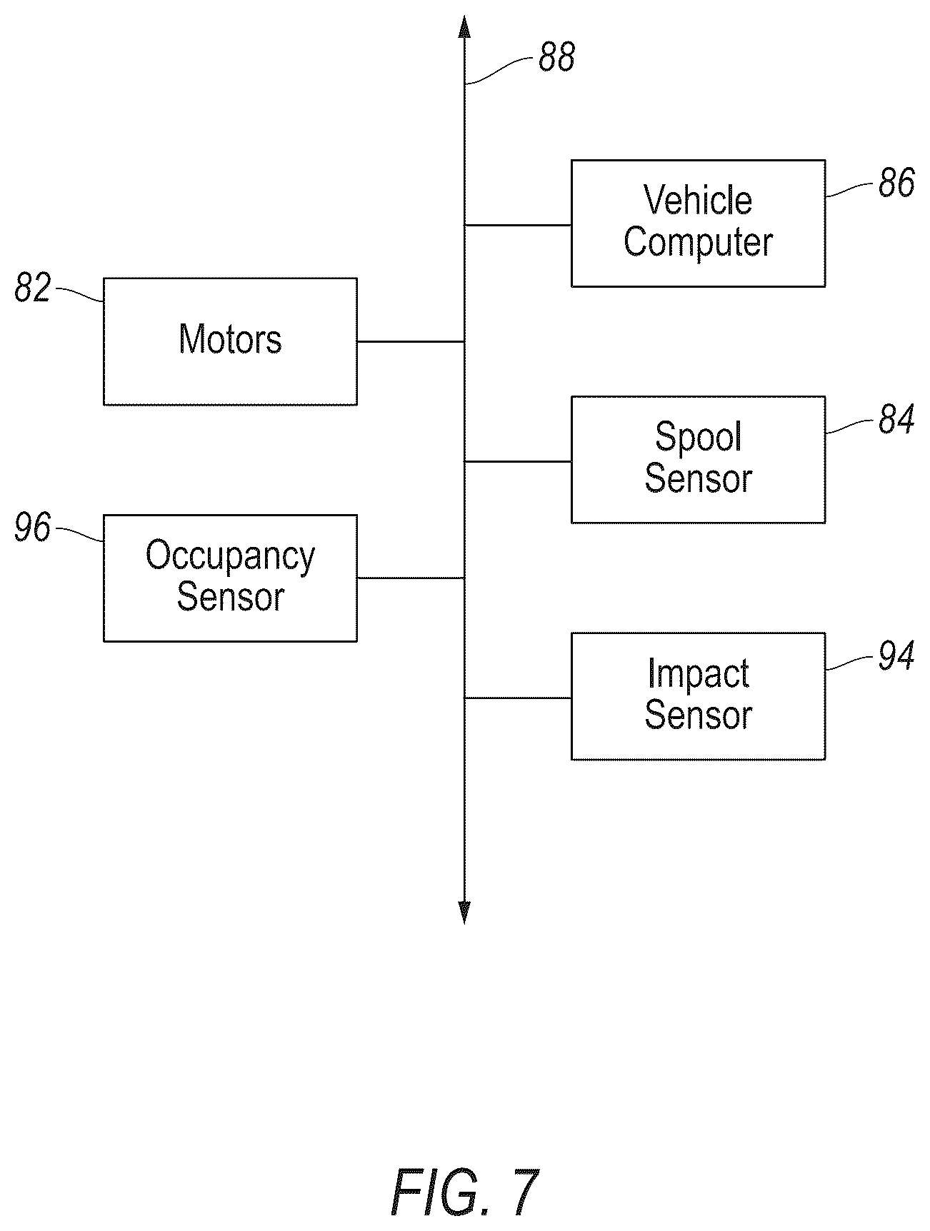 Patent US12612010 Figure 7 – Load limiting seatbelt retractor