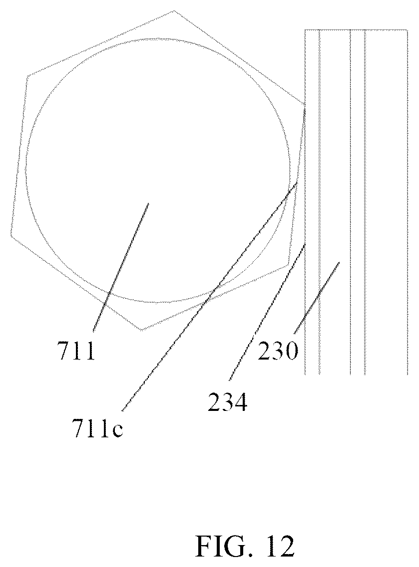 Patent US12612015 Figure 5 – Abrasive block mounting and dismounting assembly, mounting and dismounting method, wheel tread cleaner and railway vehicle