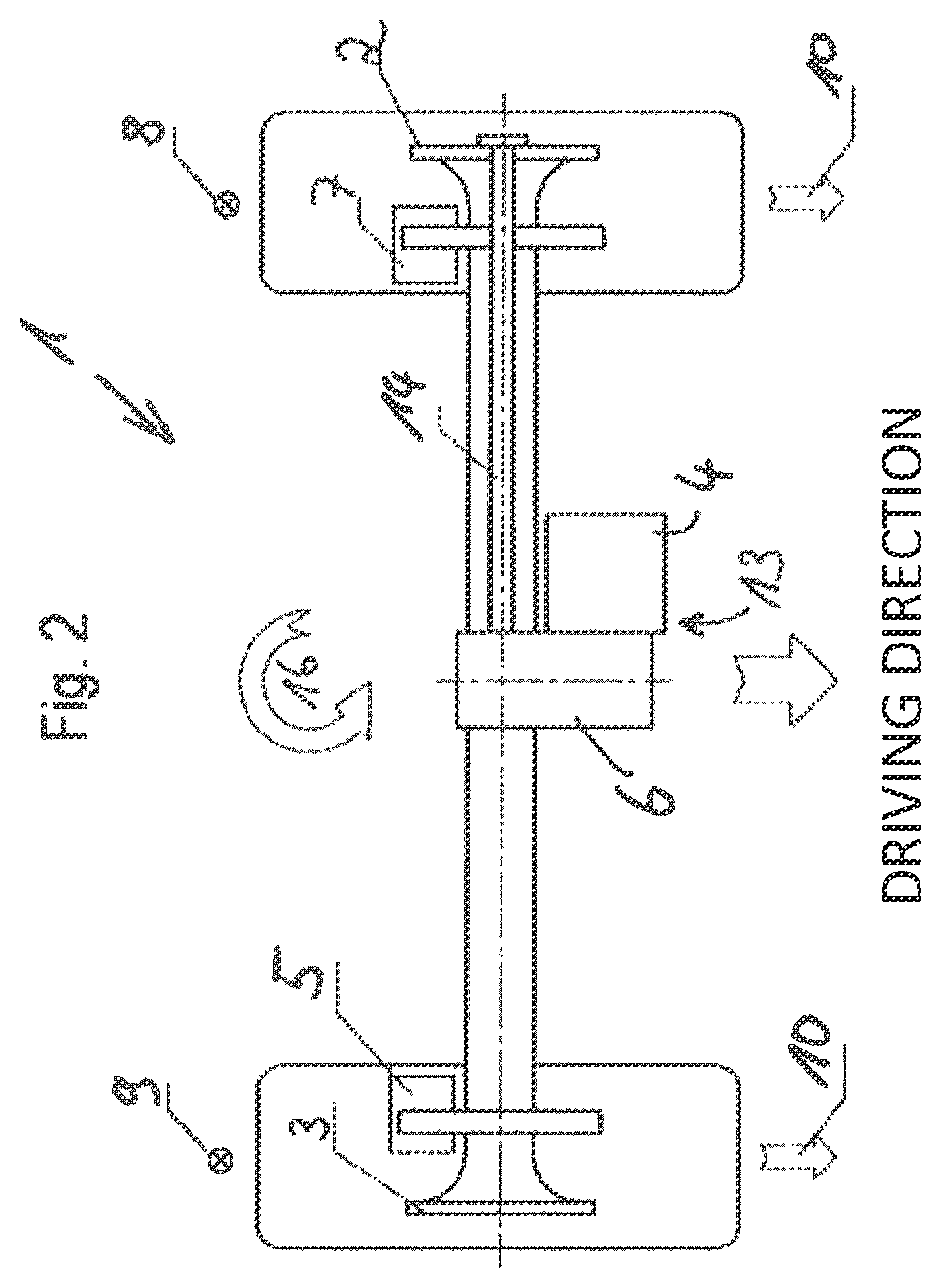 Patent US12612020 Figure 2 – Axle and method for compensating for a delay