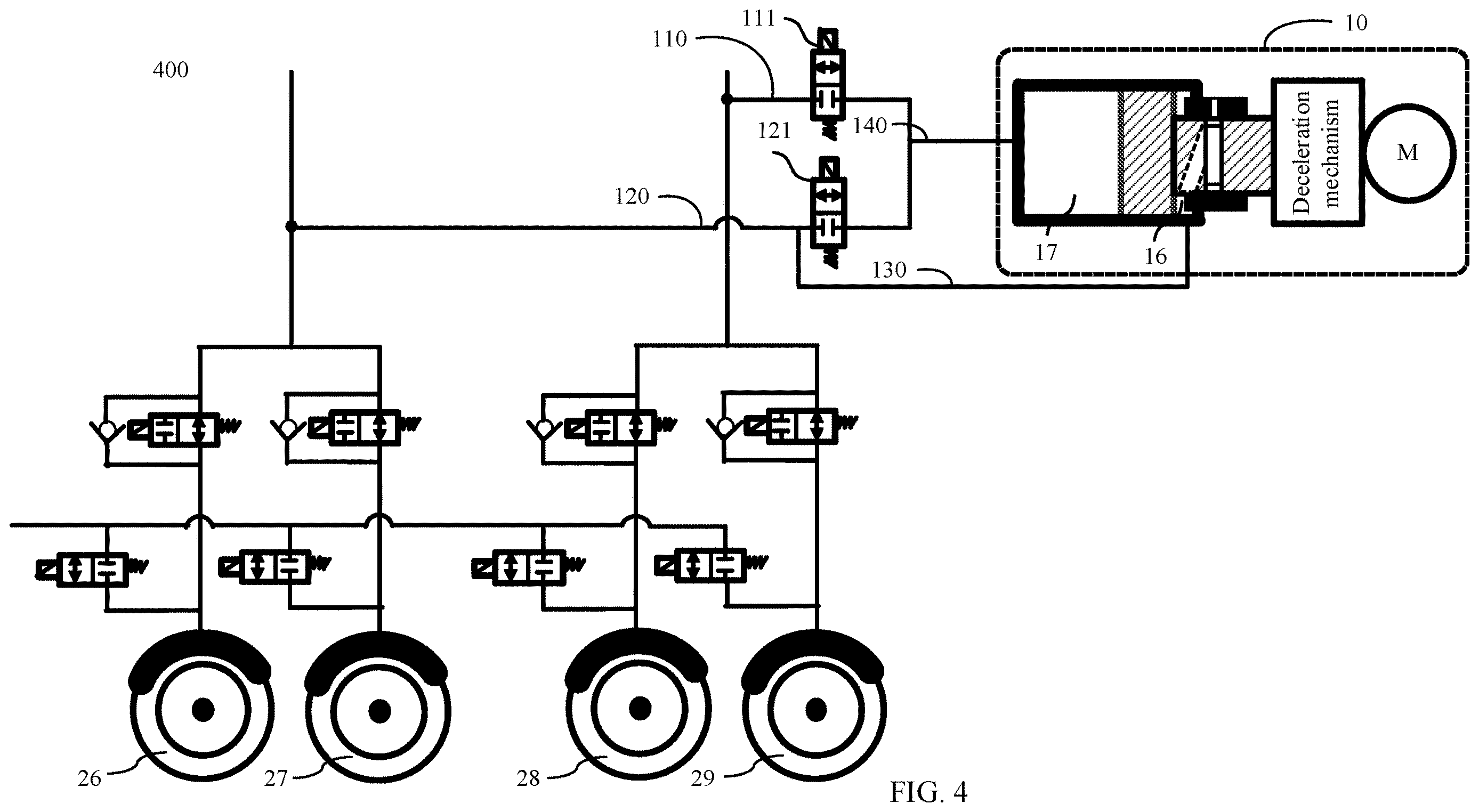 Patent US12612023 Figure 3 – Hydraulic control unit, braking system, and control method