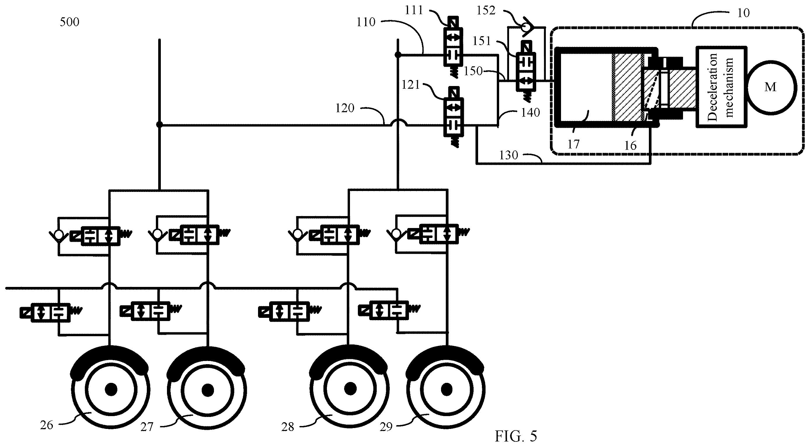 Patent US12612023 Figure 4 – Hydraulic control unit, braking system, and control method