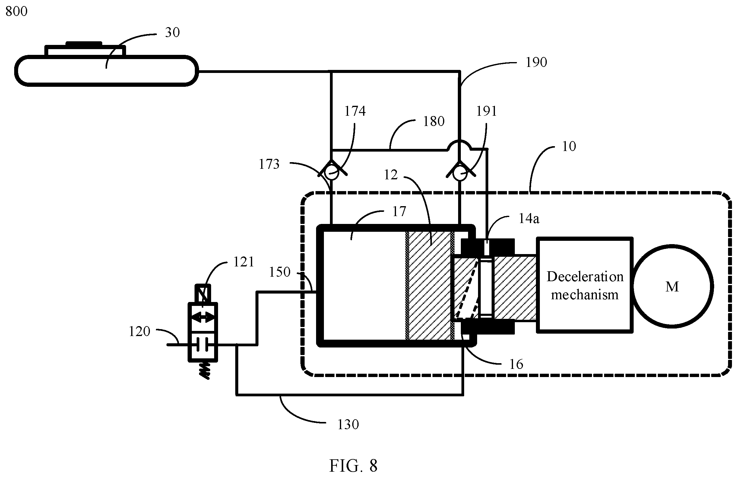 Patent US12612023 Figure 7 – Hydraulic control unit, braking system, and control method