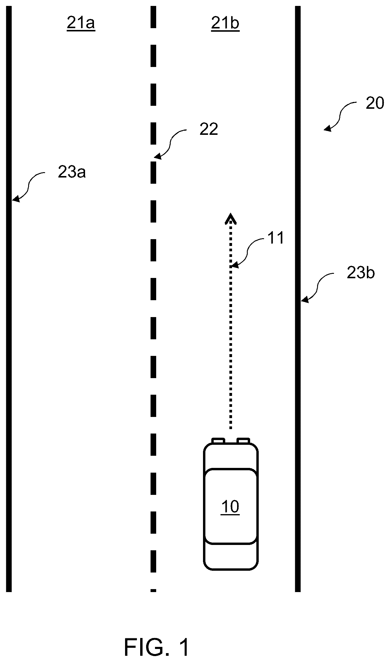 Patent US12612039 Figure 1 – Triggering logic for lane keeping aid using predicted evasive maneuver