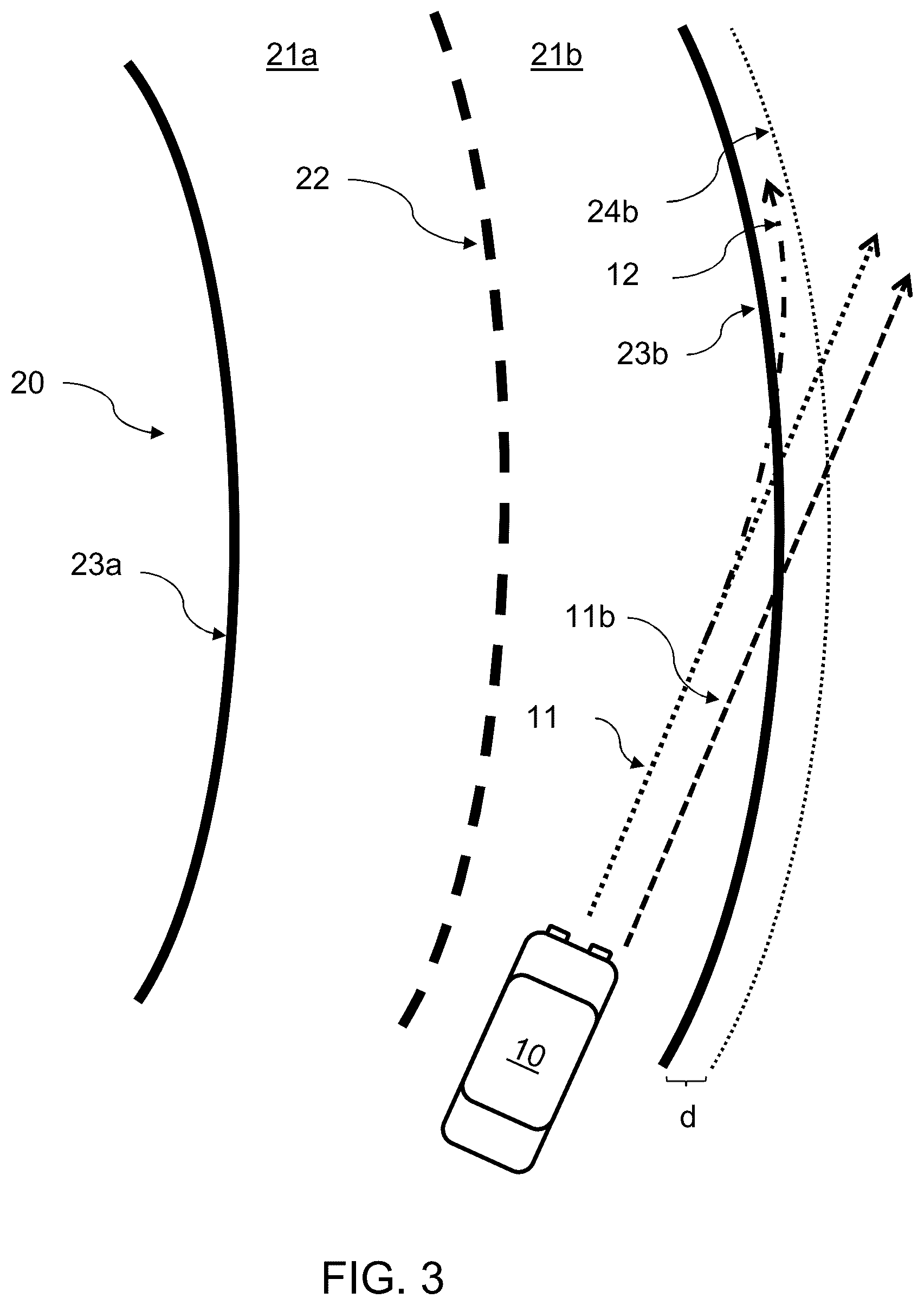 Patent US12612039 Figure 3 – Triggering logic for lane keeping aid using predicted evasive maneuver