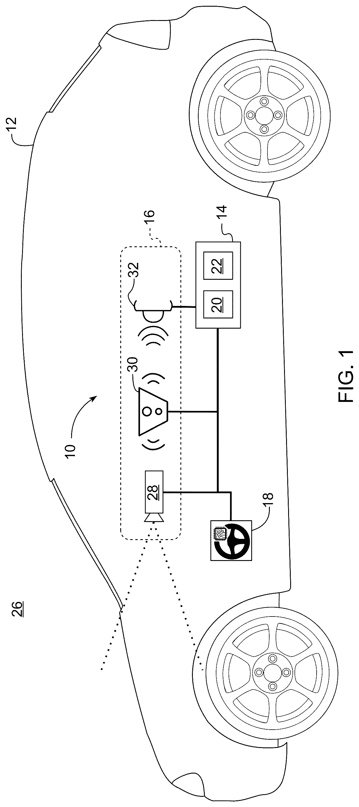 Patent US12612041 Figure 1 – Intelligent adaptive cruise control system and method