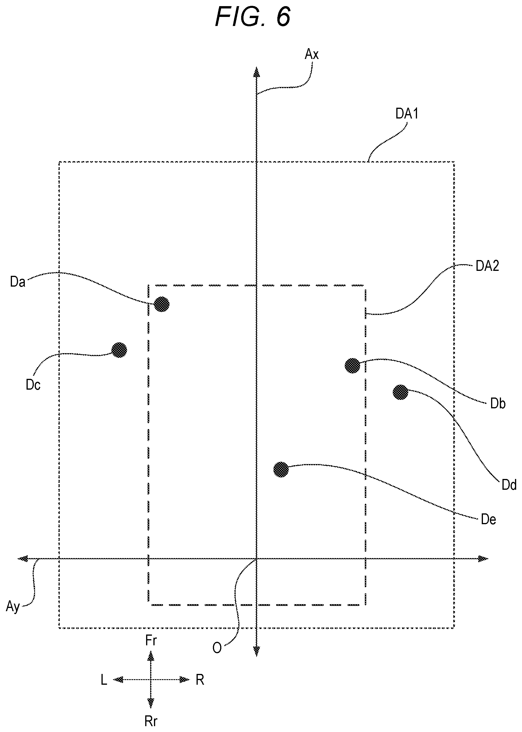 Patent US12612043 Figure 6 – Control device for auto lane changing based on object detection around the vehicle