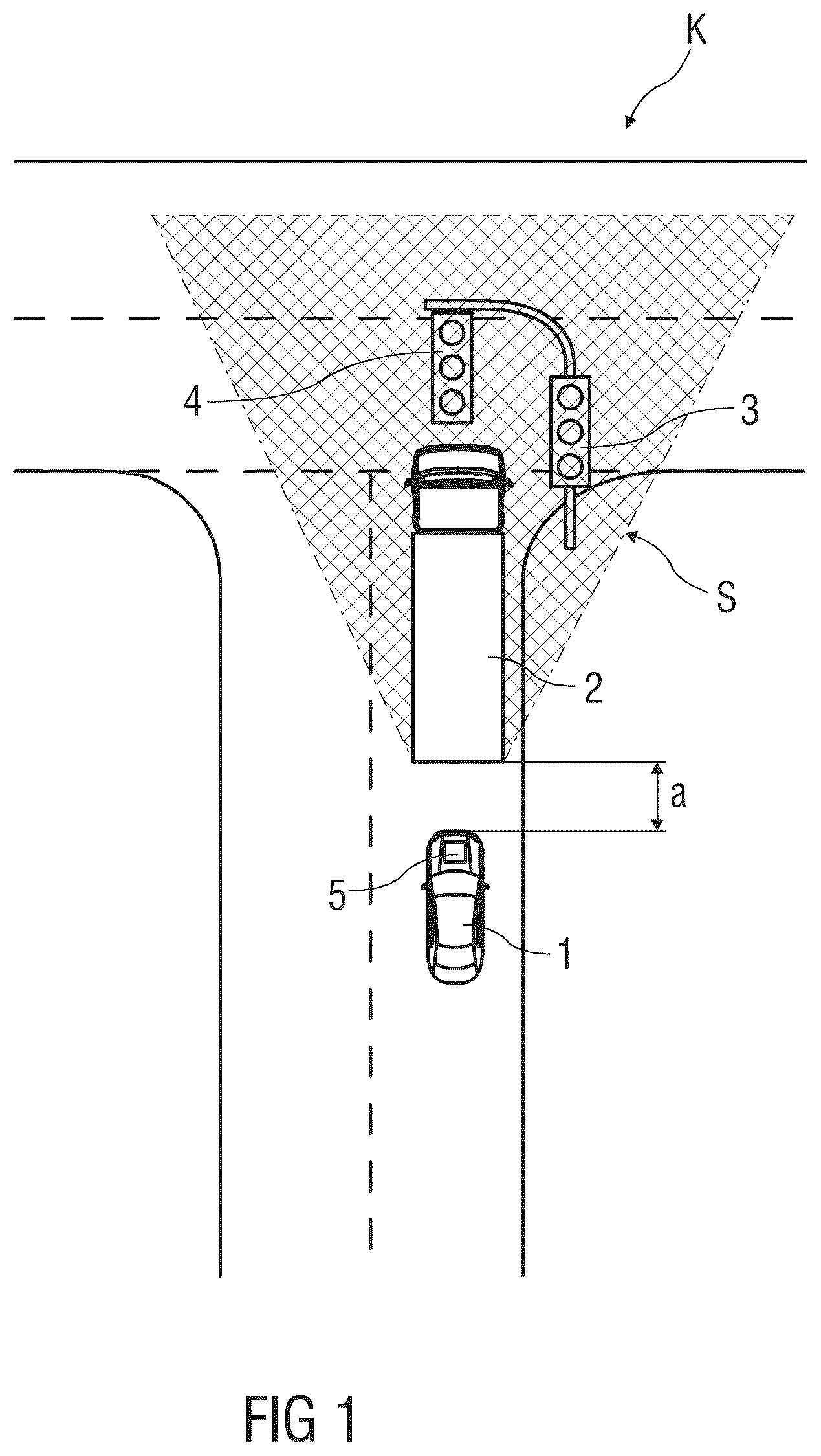 Patent US12612045 Figure 1 – Method for automatically regulating a longitudinal movement of a vehicle