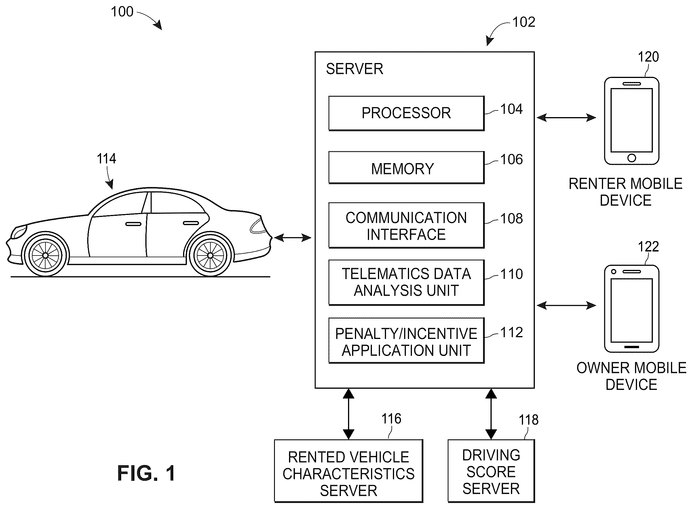 Patent US12612050 Figure 1 – Determining acceptable driving behavior based on vehicle specific characteristics