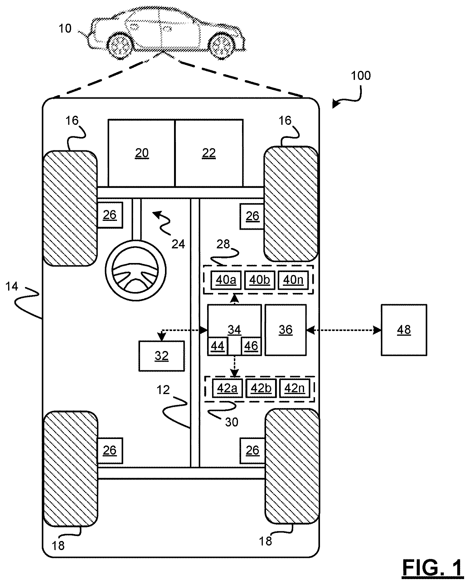 Patent US12612052 Figure 1 – Methods and systems for driver in the loop curve velocity control