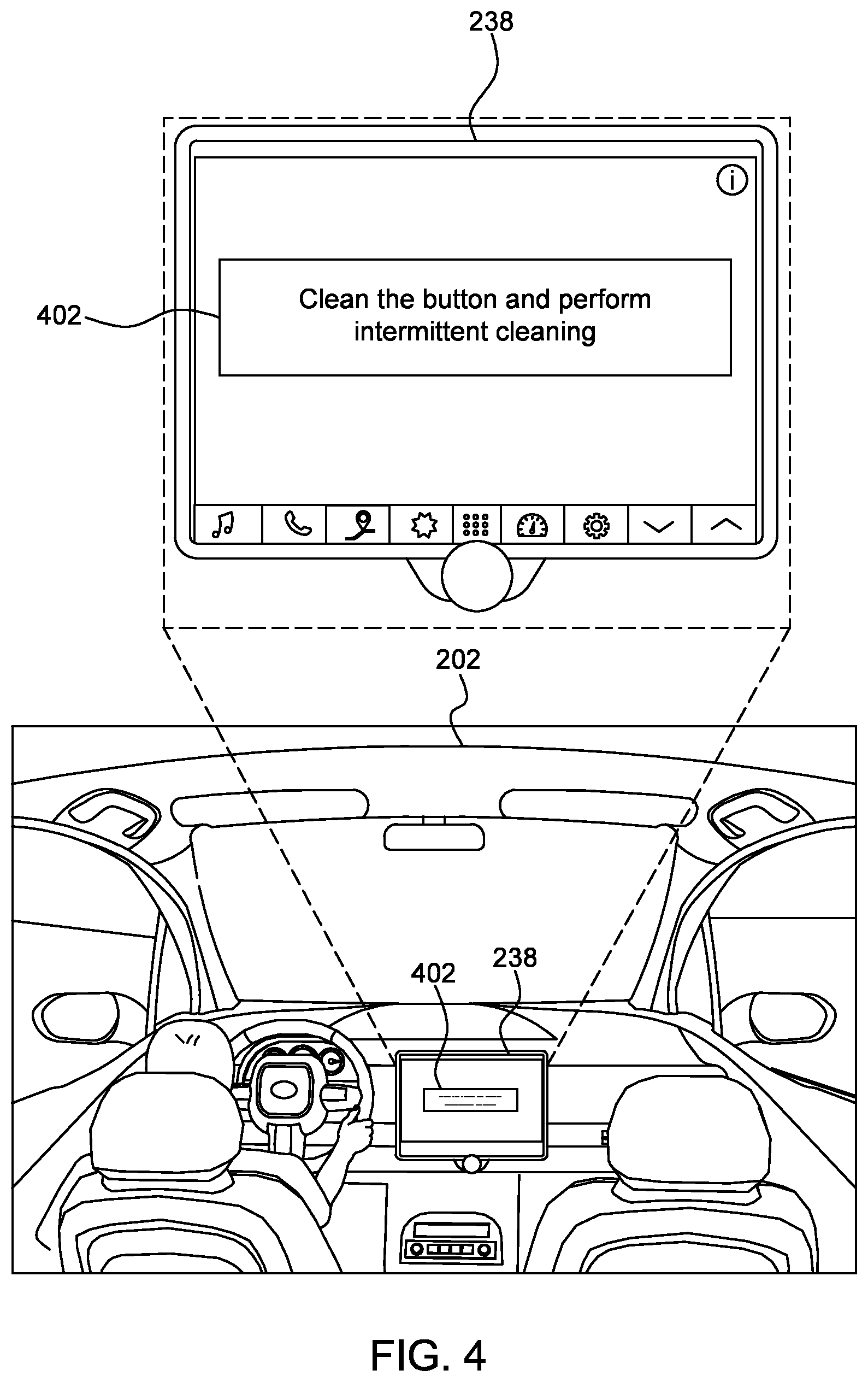 Patent US12612058 Figure 4 – Systems and methods for identifying a malfunctioning vehicle button and performing remedial actions