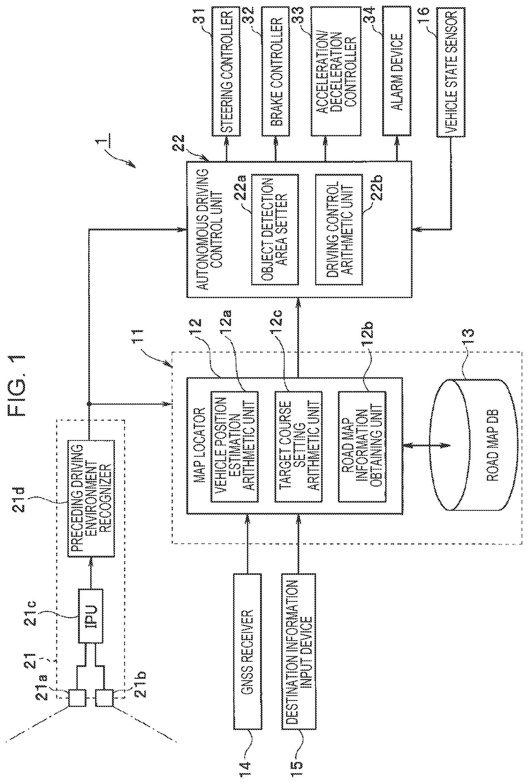Patent US12612066 Figure 1 – Drive assist apparatus for tracking moving objects temporarily obscured by nearby stationary objects