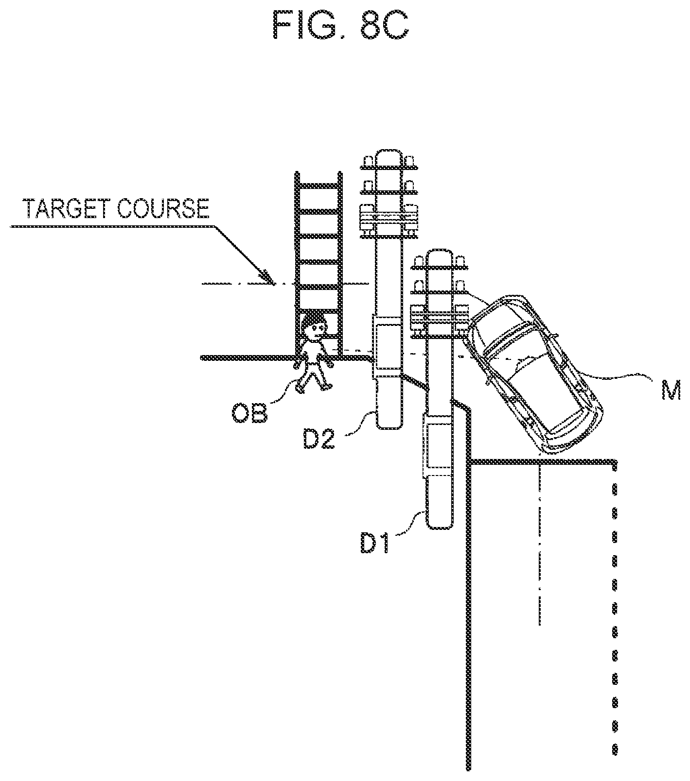 Patent US12612066 Figure 9 – Drive assist apparatus for tracking moving objects temporarily obscured by nearby stationary objects