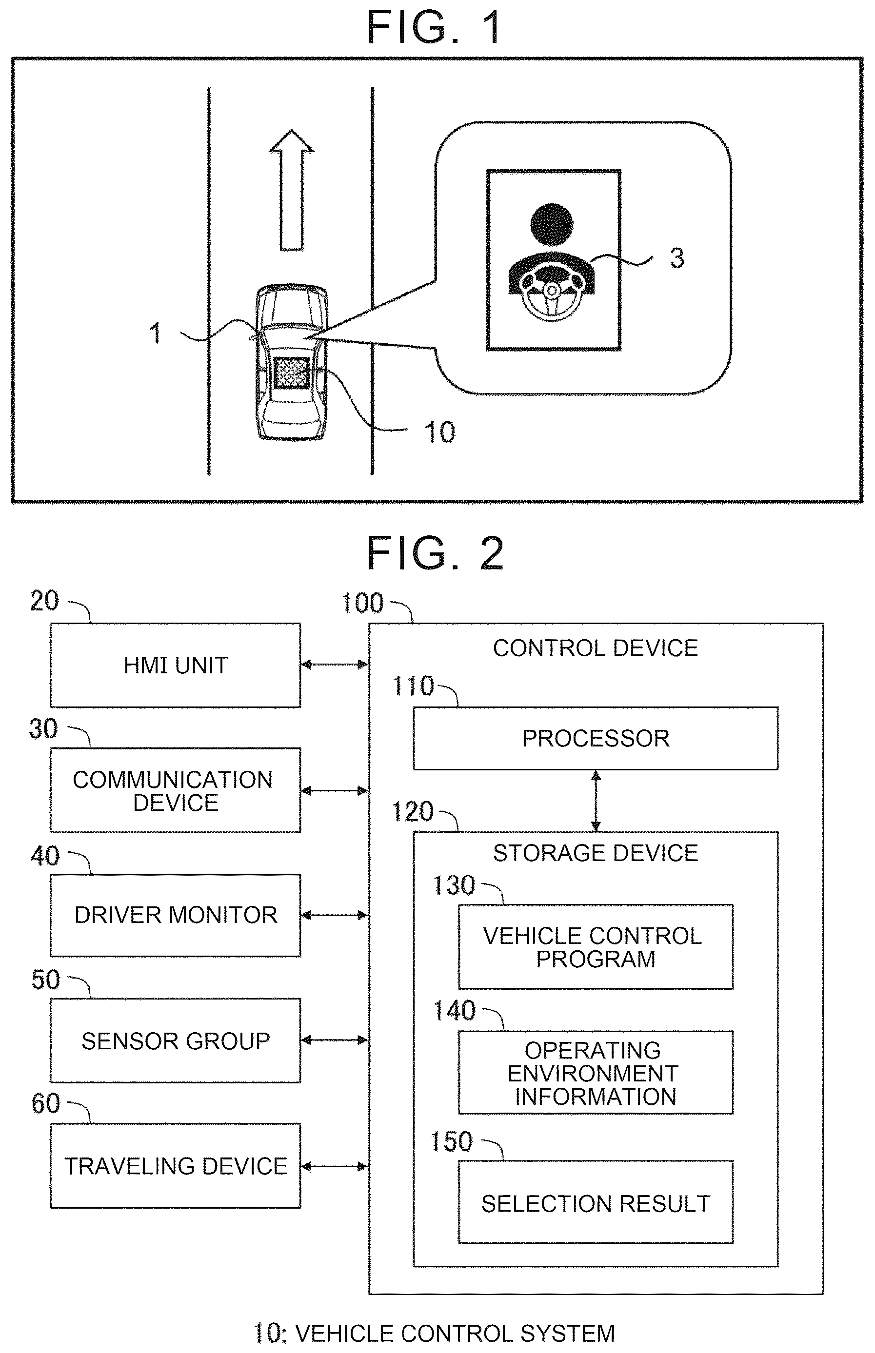 Patent US12612072 Figure 1 – Vehicle control system