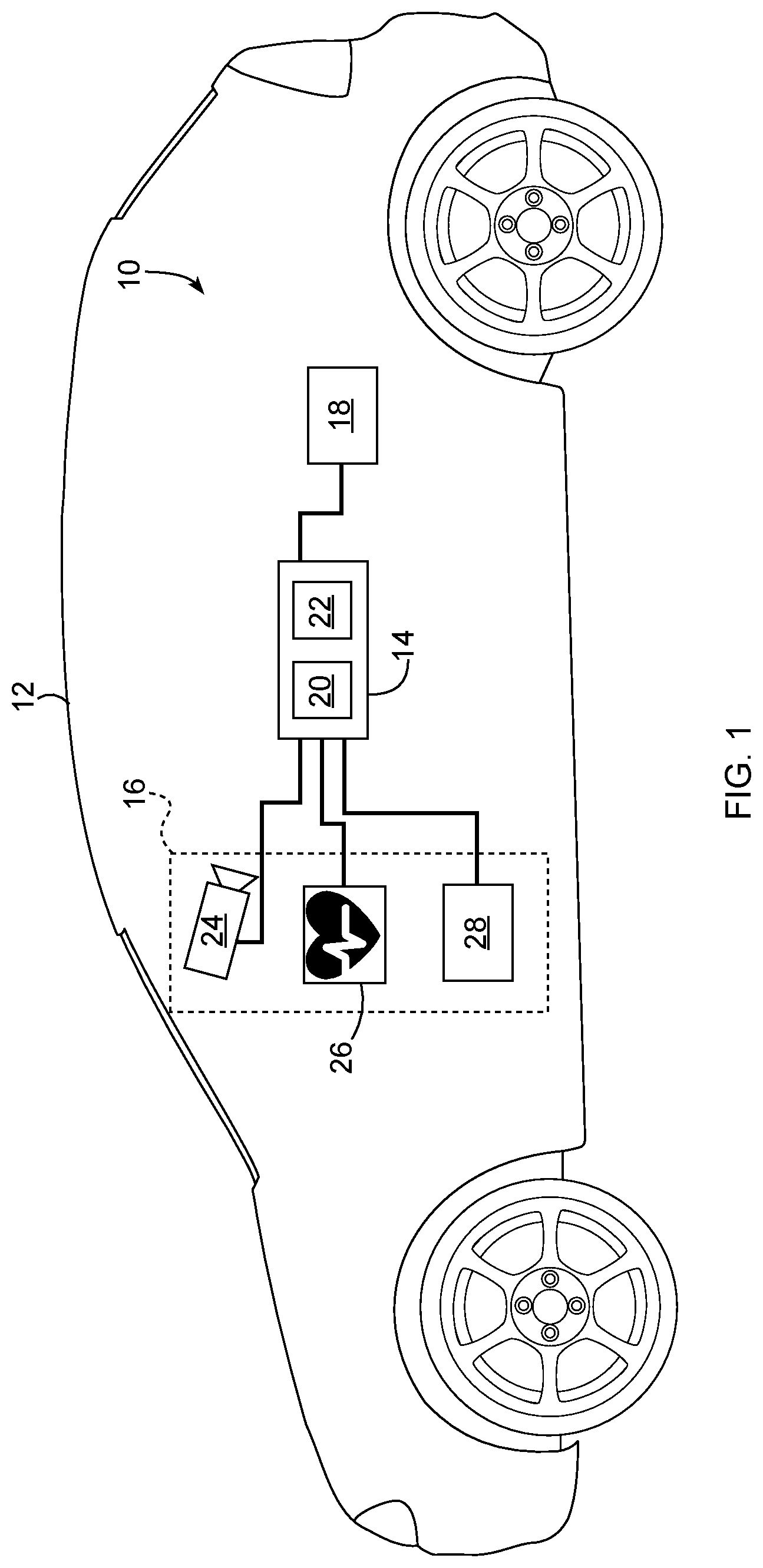 Patent US12612075 Figure 1 – Determining emotional state of a vehicle occupant