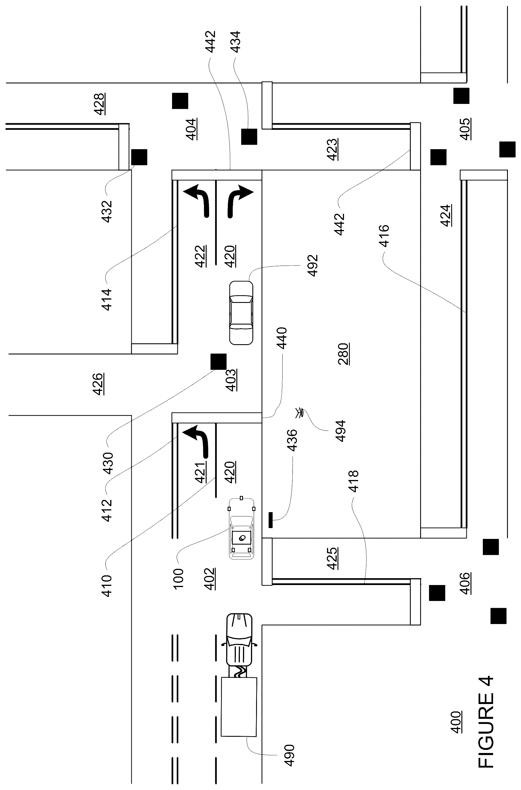 Patent US12612079 Figure 4 – Collision evaluation using a hierarchy of grids