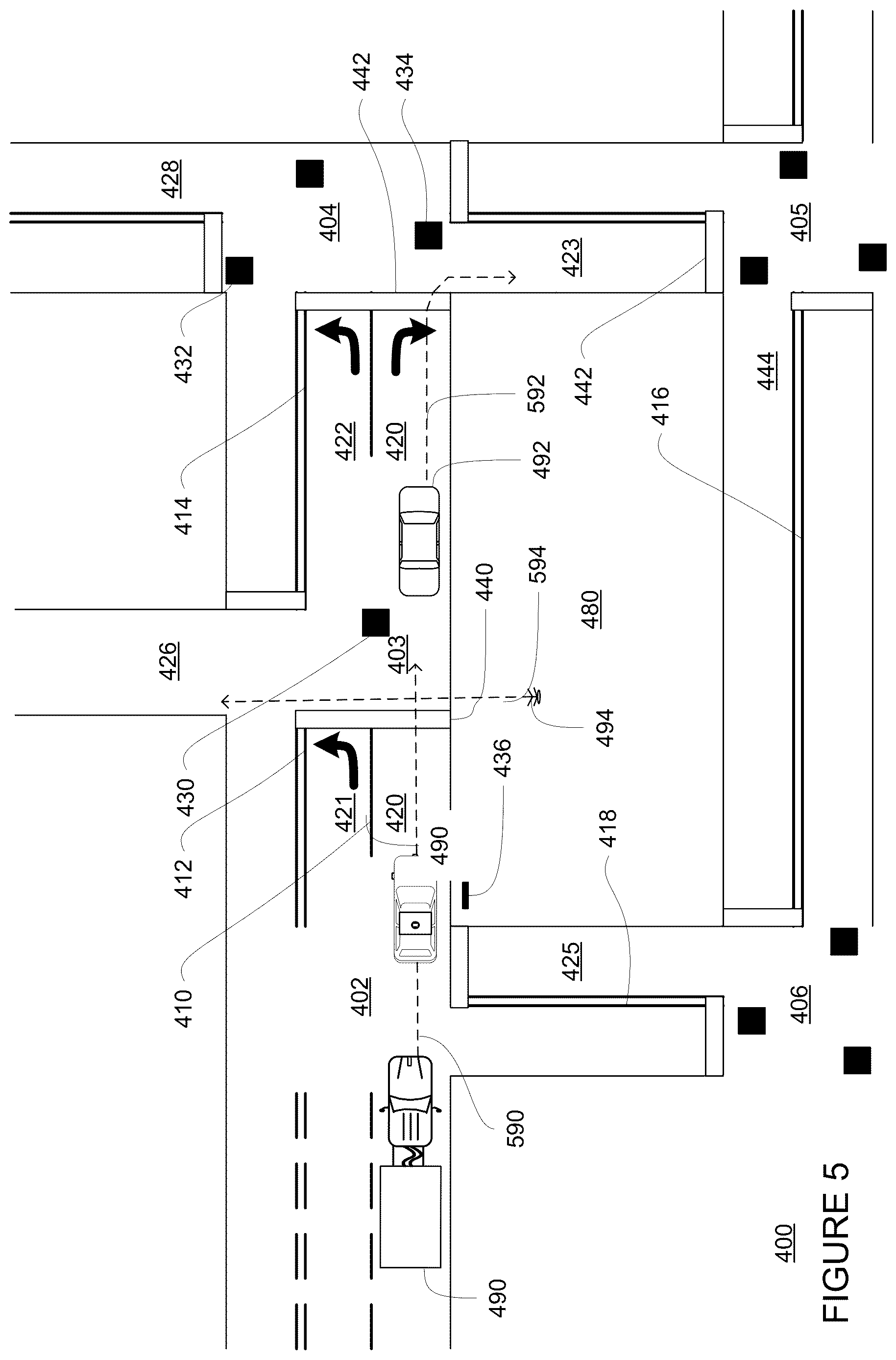 Patent US12612079 Figure 5 – Collision evaluation using a hierarchy of grids