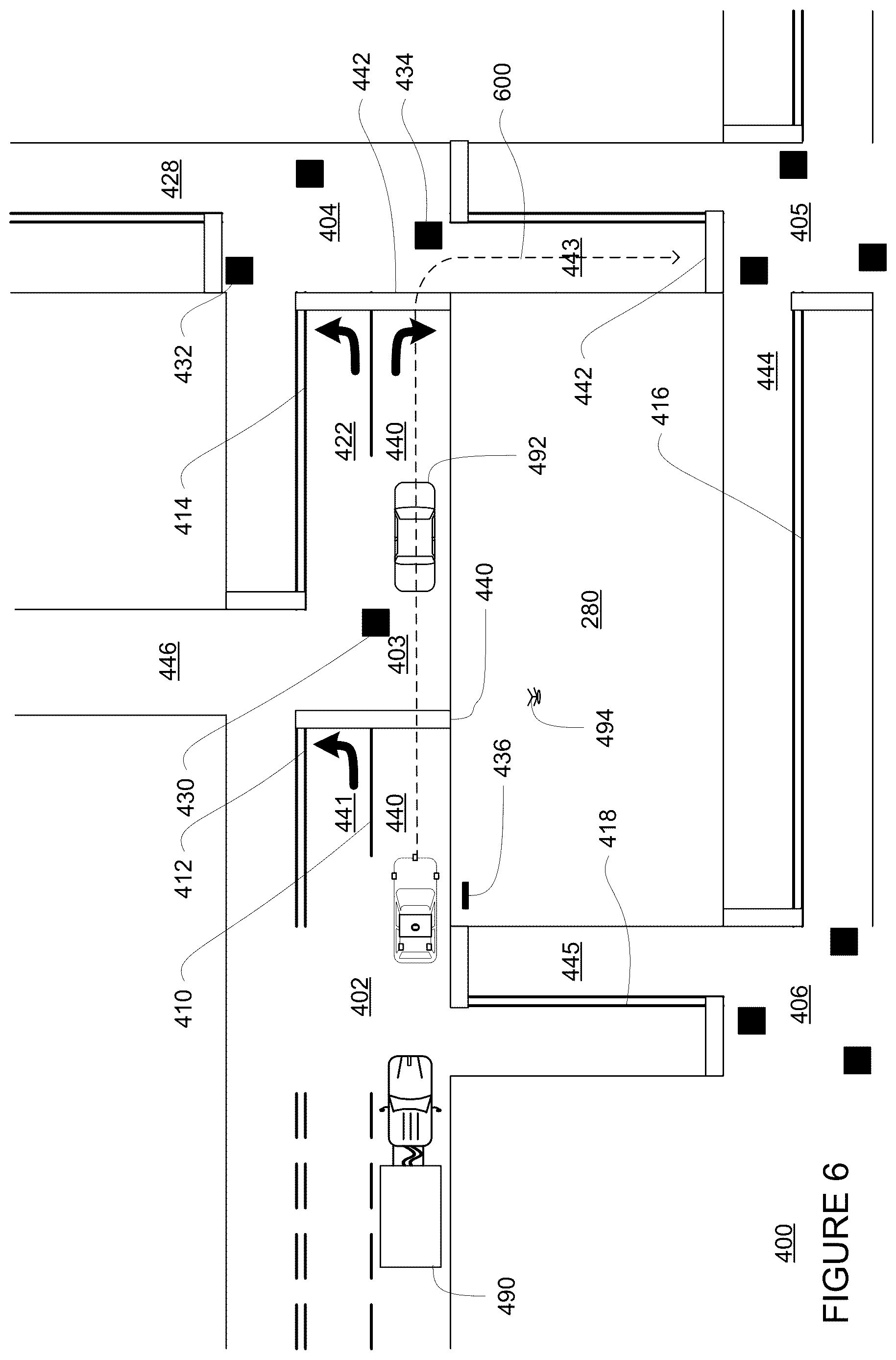Patent US12612079 Figure 6 – Collision evaluation using a hierarchy of grids