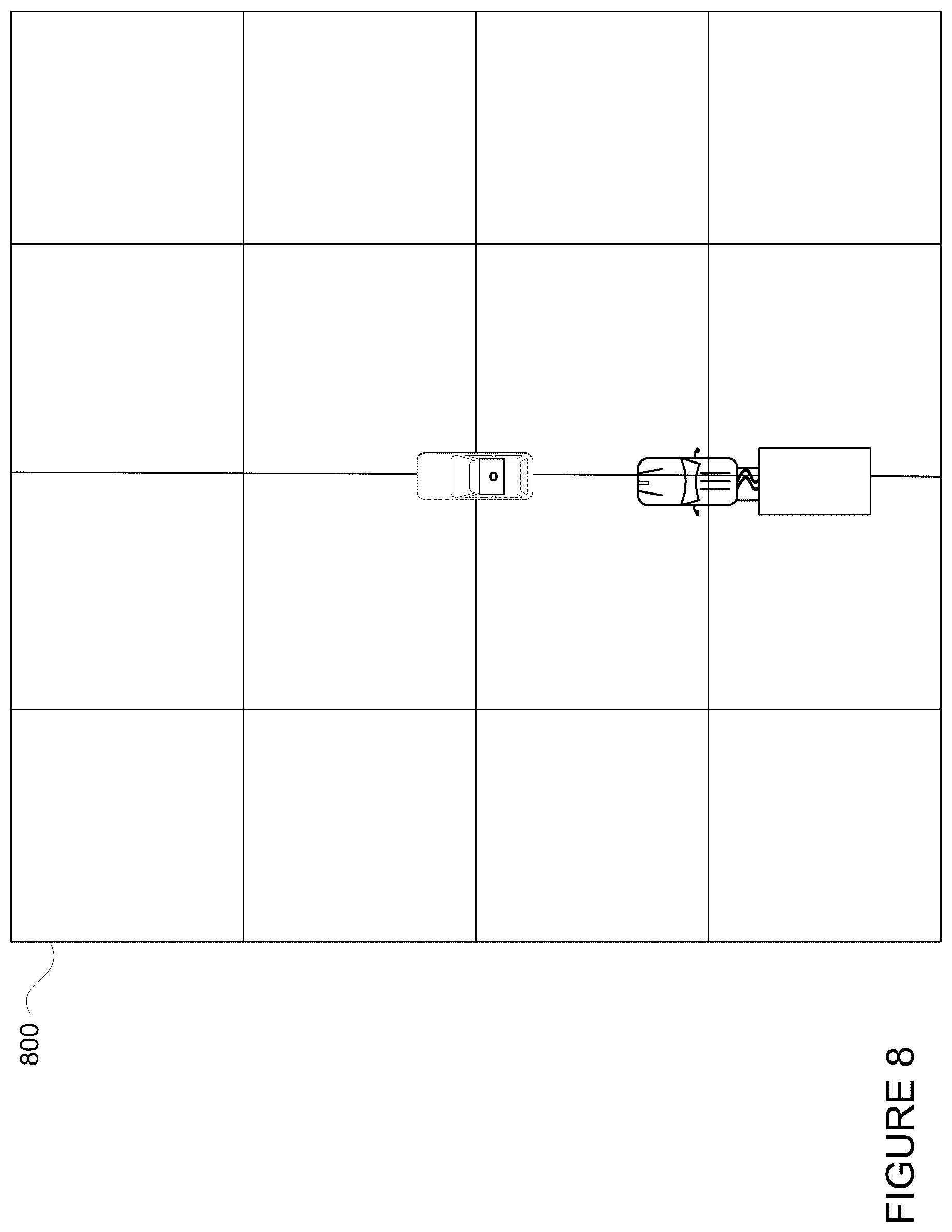 Patent US12612079 Figure 8 – Collision evaluation using a hierarchy of grids