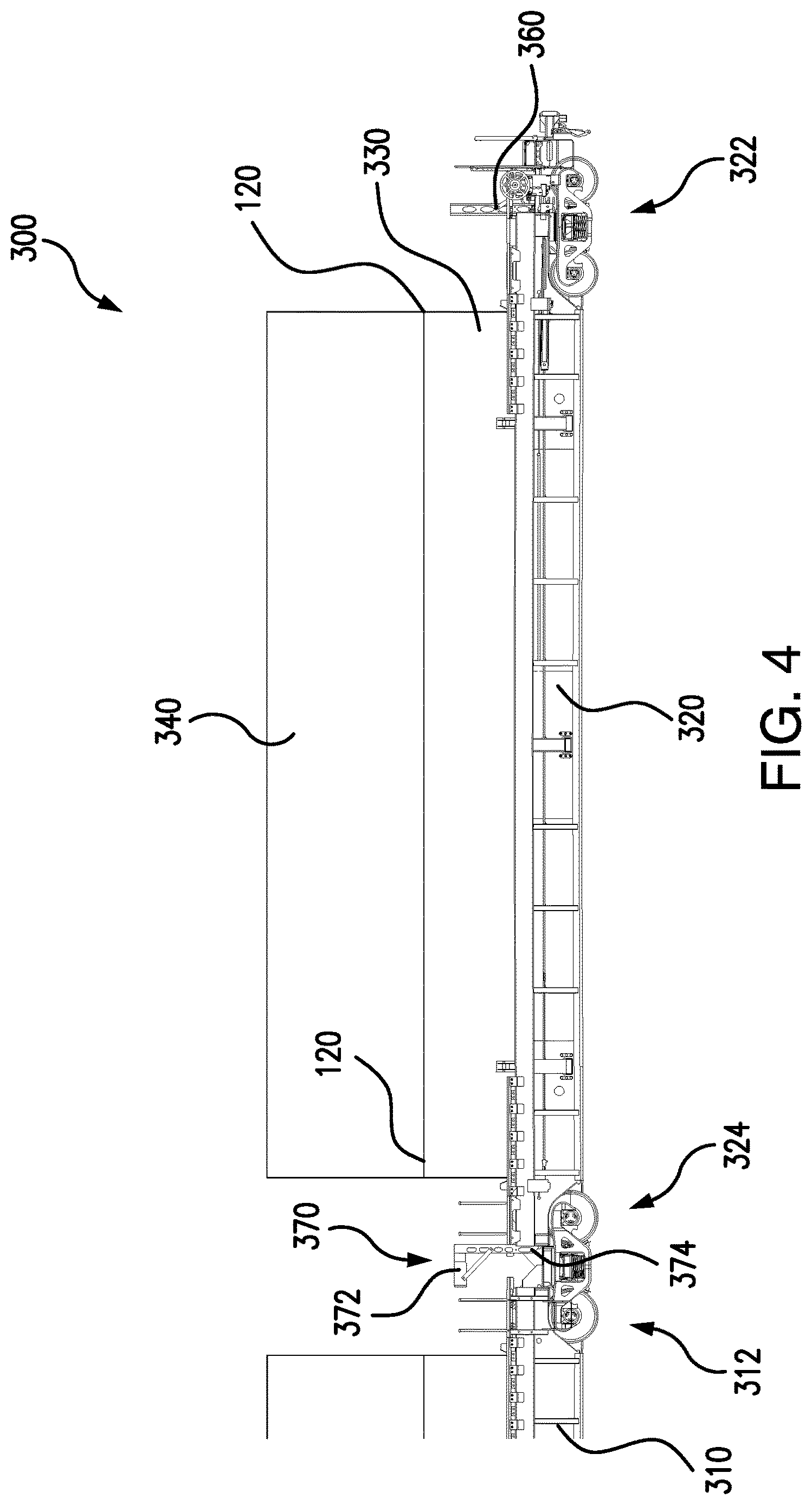 Patent US12612084 Figure 5 – Storage assembly for railcar
