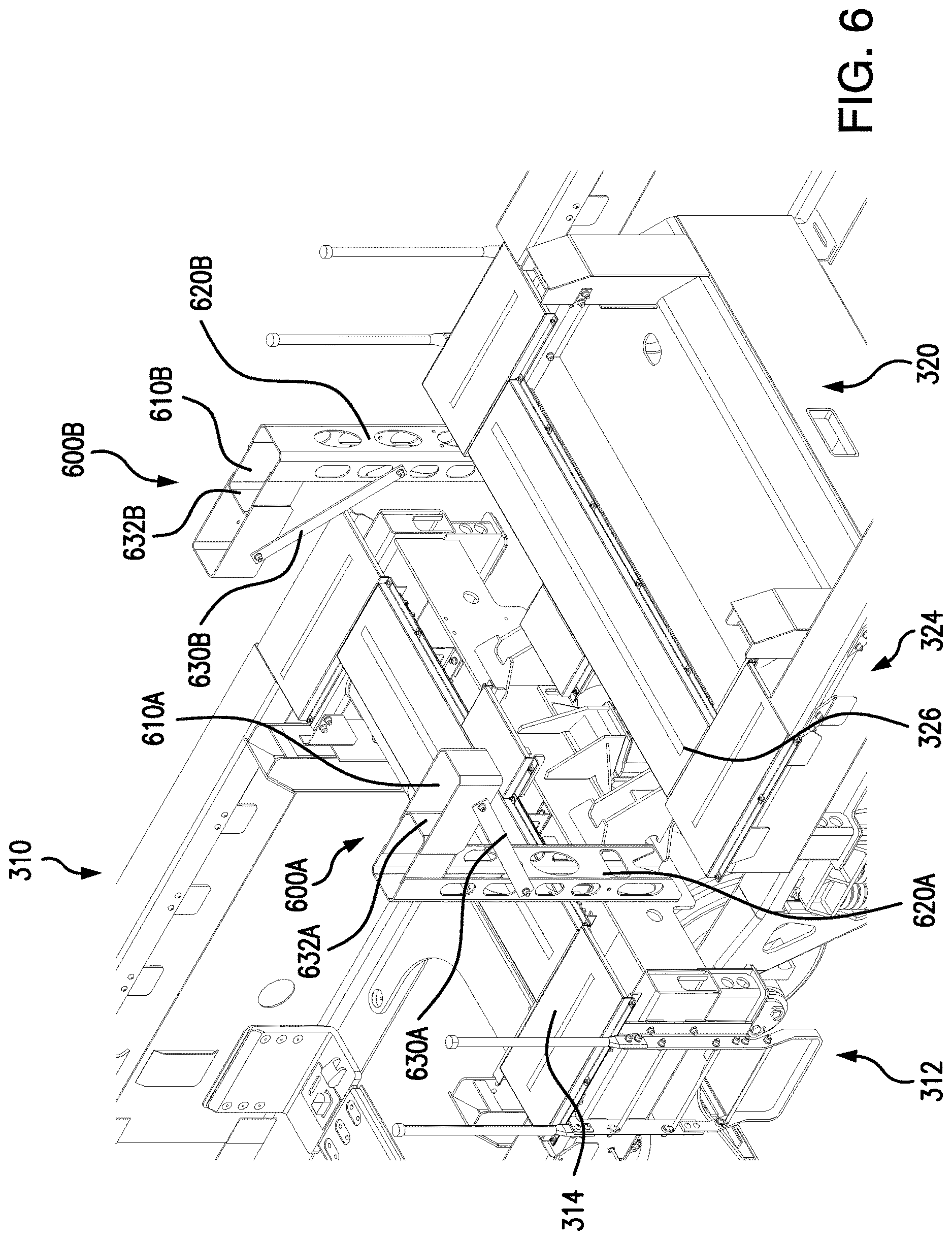 Patent US12612084 Figure 7 – Storage assembly for railcar
