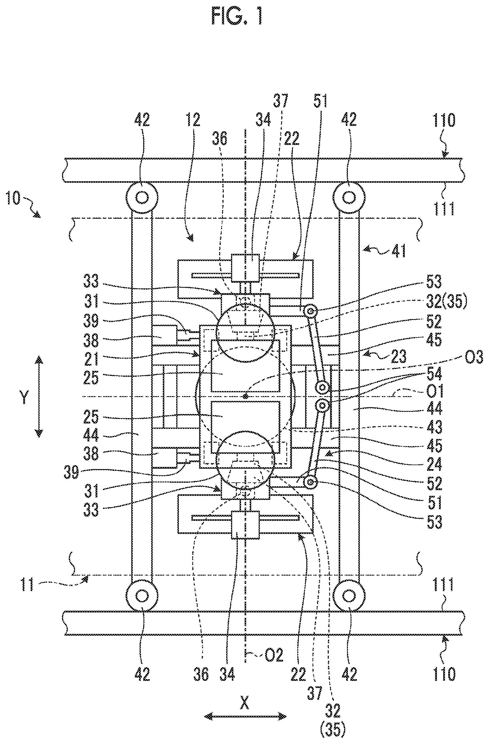 Patent US12612085 Figure 1 – Bogie and vehicle