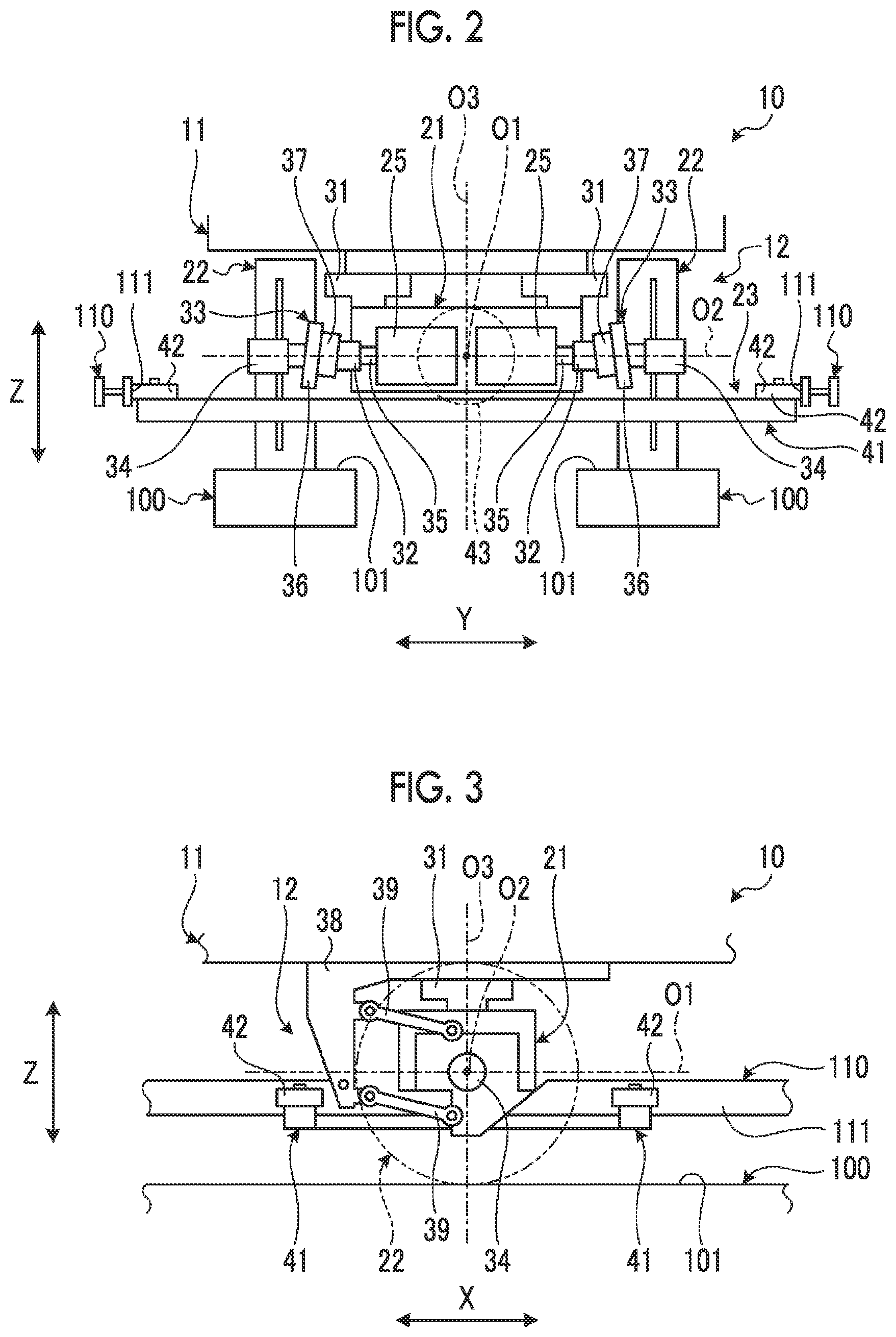 Patent US12612085 Figure 2 – Bogie and vehicle