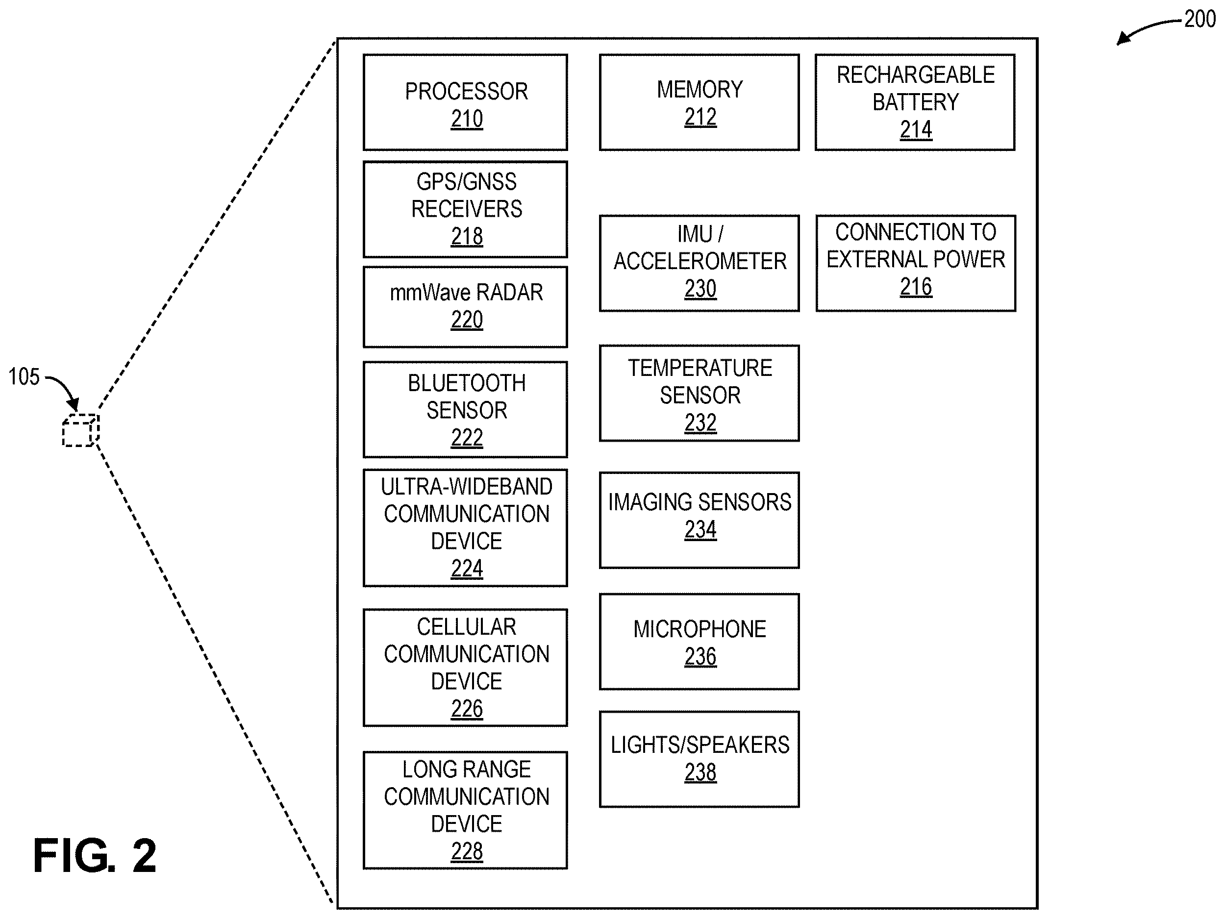 Patent US12612086 Figure 3 – Compact freight sensor packages and methods of monitoring transport processes using same