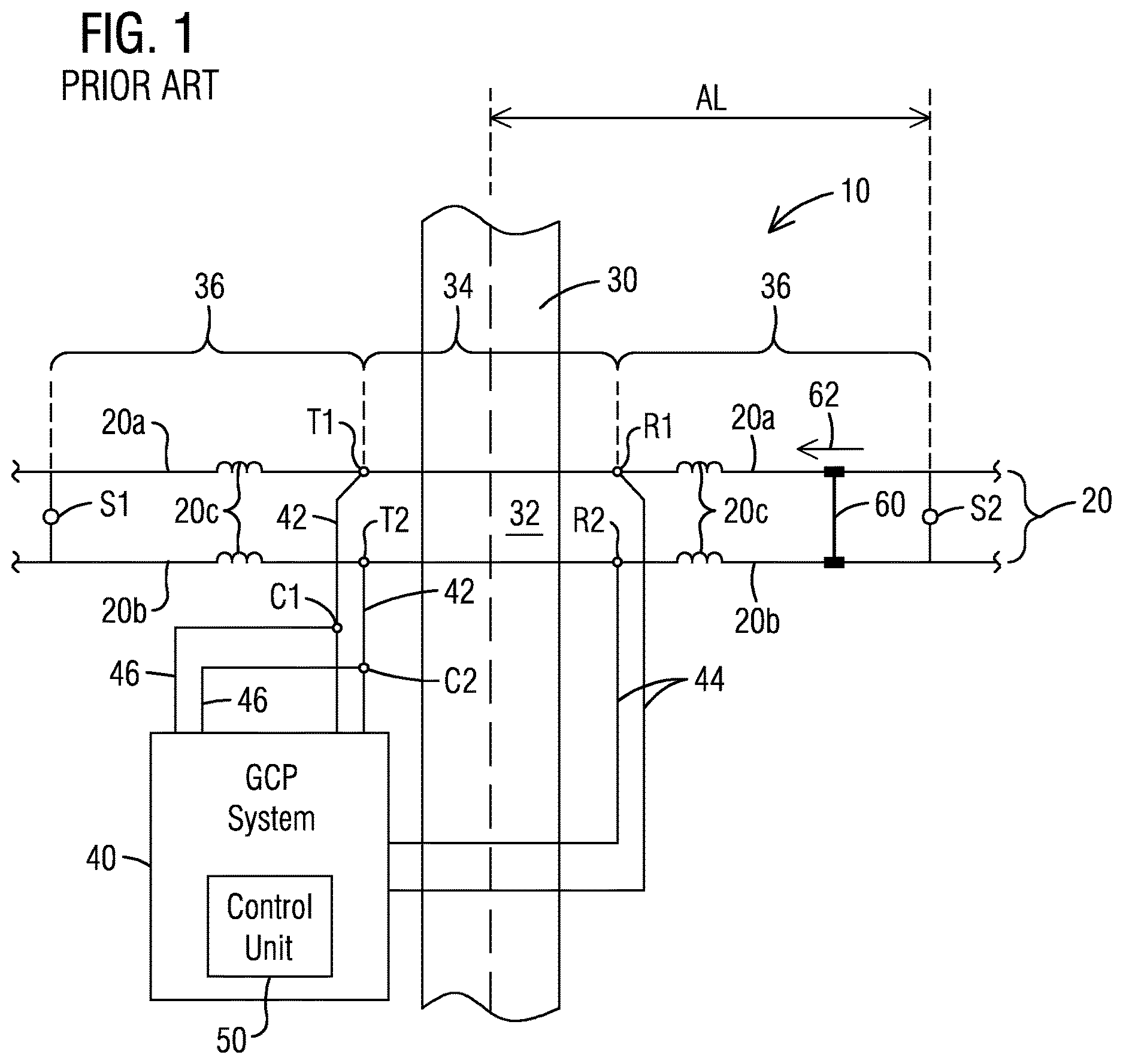 Patent US12612091 Figure 1 – Railroad crossing control system with auxiliary shunting device