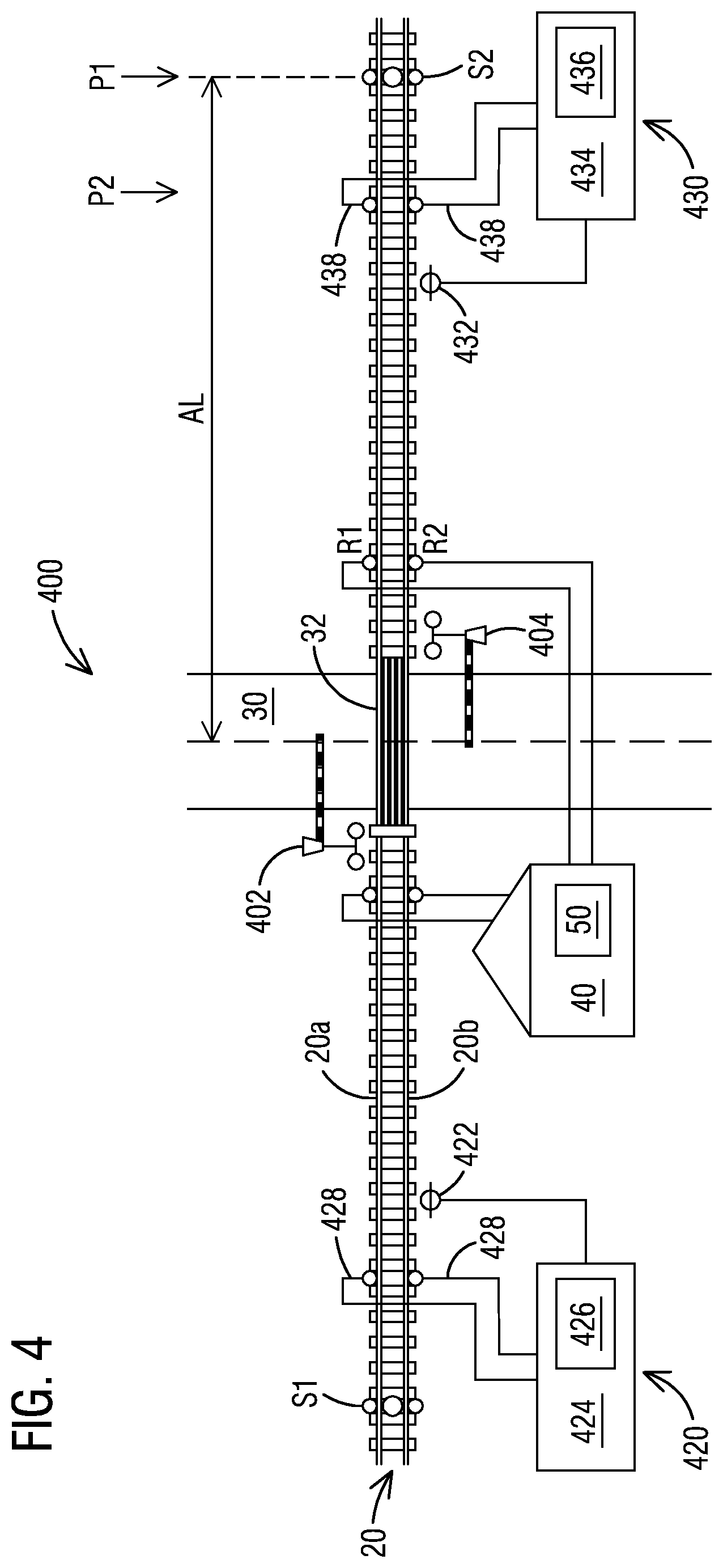 Patent US12612091 Figure 3 – Railroad crossing control system with auxiliary shunting device